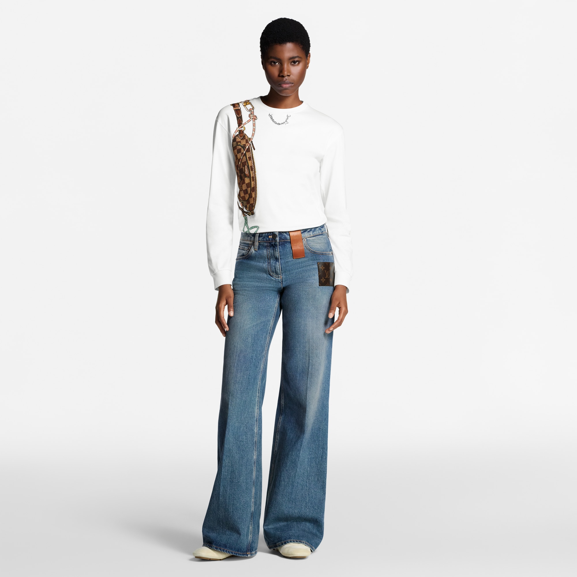 T-shirt a maniche lunghe con motivo Keepit stampato  Donna Abbigliamento Camicie e T-Shirt | LOUIS VUITTON (Zoom prodotto)