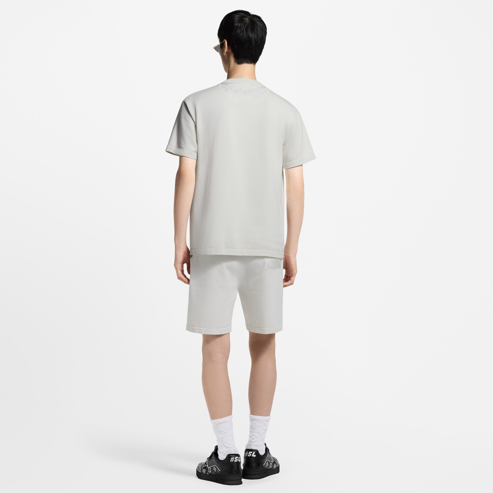 T-shirt con dettagli in nylon con motivo Monogram  Uomo Abbigliamento T-Shirt e Polo | LOUIS VUITTON (Zoom prodotto)