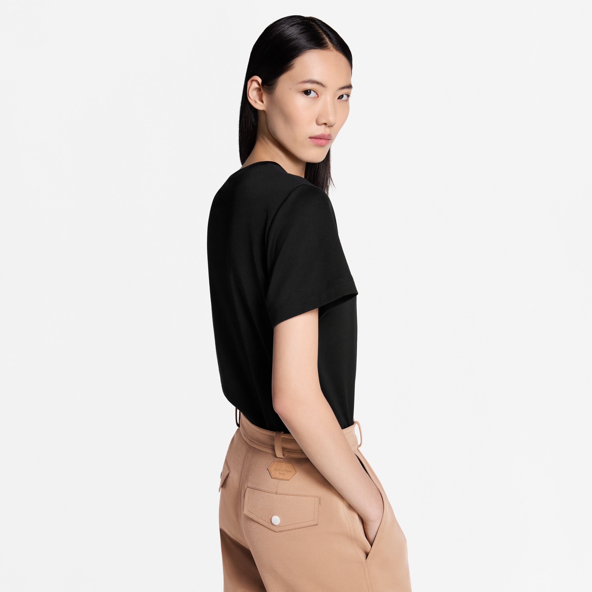 T-shirt con firma in corsivo  Donna Abbigliamento Camicie e T-Shirt | LOUIS VUITTON (Zoom prodotto)