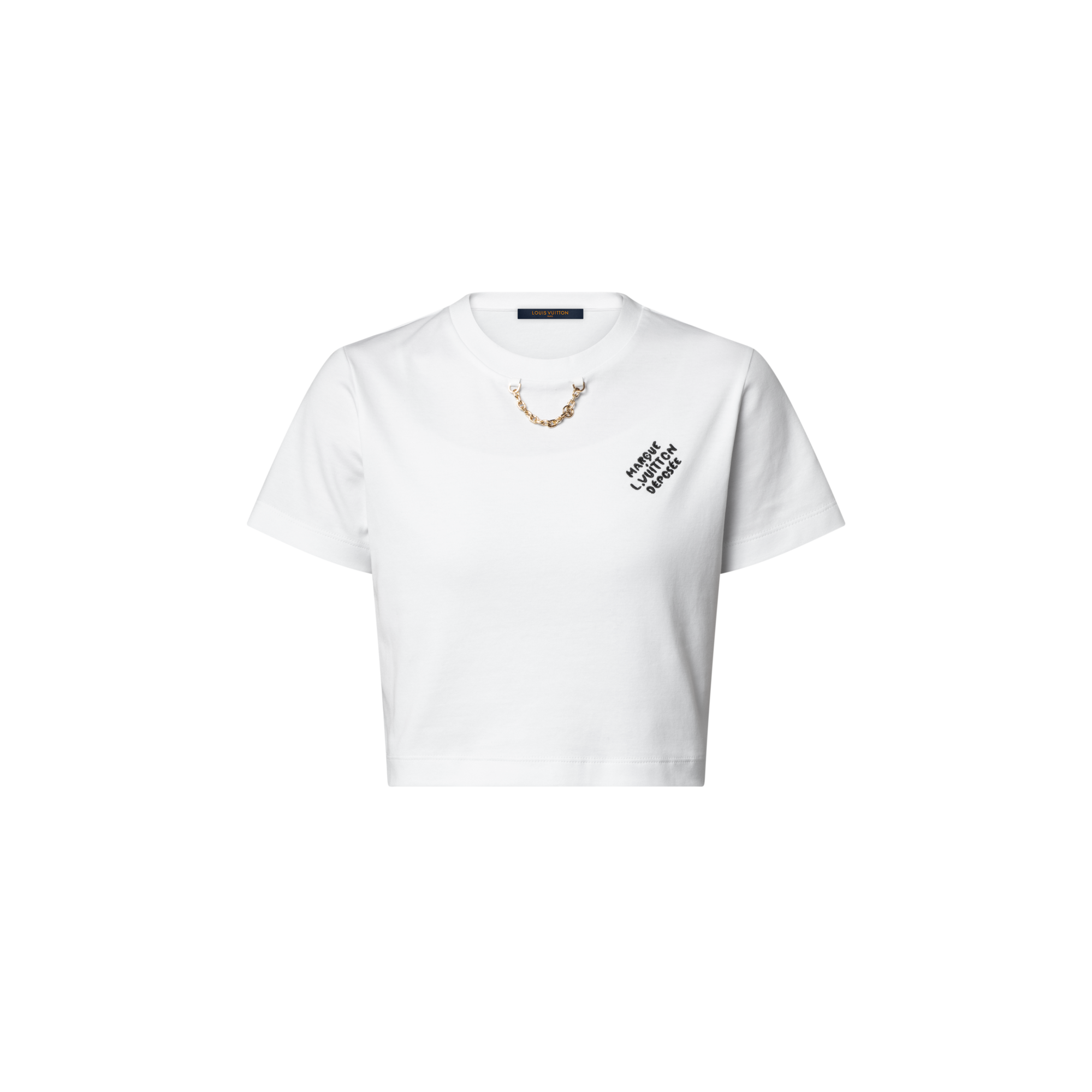 T-shirt con firma ricamata  Donna Abbigliamento Camicie e T-Shirt | LOUIS VUITTON (Zoom prodotto)