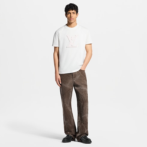 T-shirt con firma tagliata al laser Uomo Abbigliamento T-Shirt e Polo | LOUIS VUITTON (Zoom prodotto)