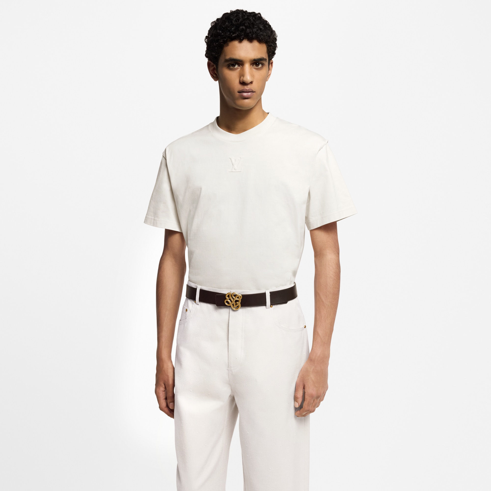 T-shirt con iniziali LV impresse  Uomo Abbigliamento T-Shirt e Polo | LOUIS VUITTON (Zoom prodotto)