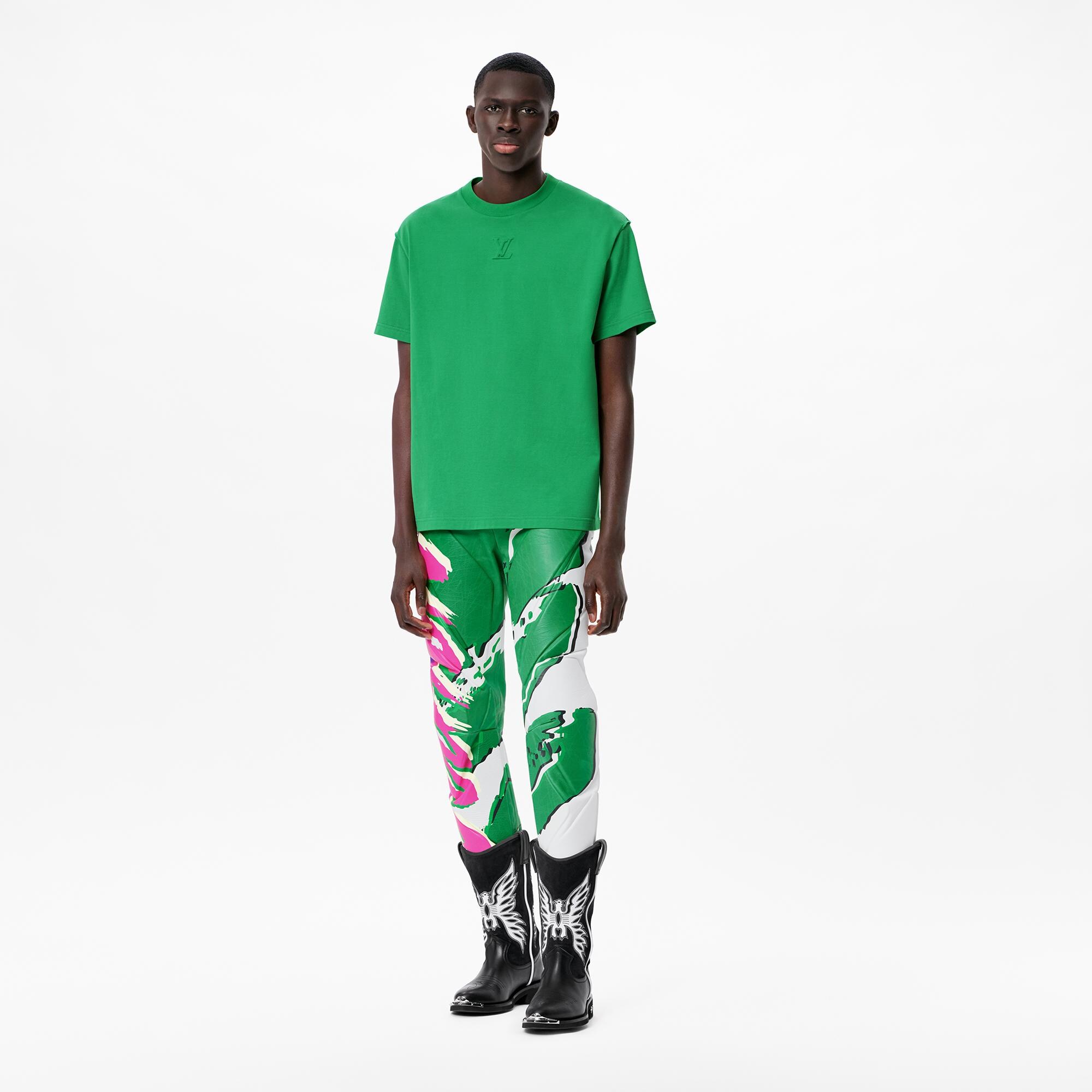 T-shirt con iniziali LV in rilievo - Abbigliamento | LOUIS VUITTON