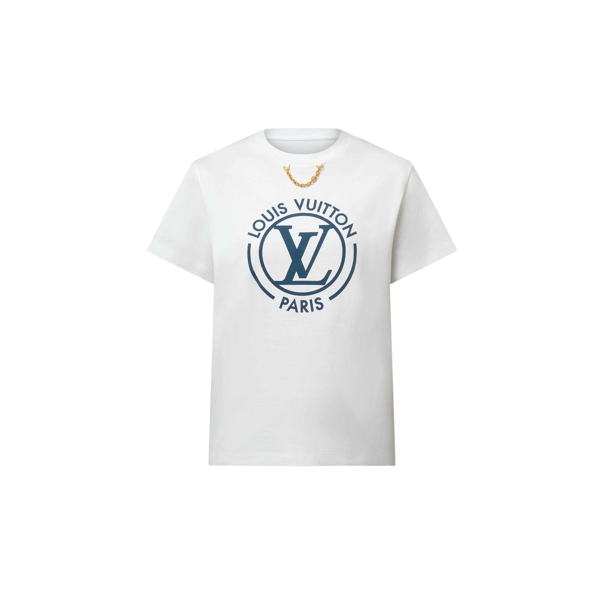 T-shirt con logo LV Circle floccato  Donna Abbigliamento Camicie e T-Shirt | LOUIS VUITTON (Zoom prodotto)