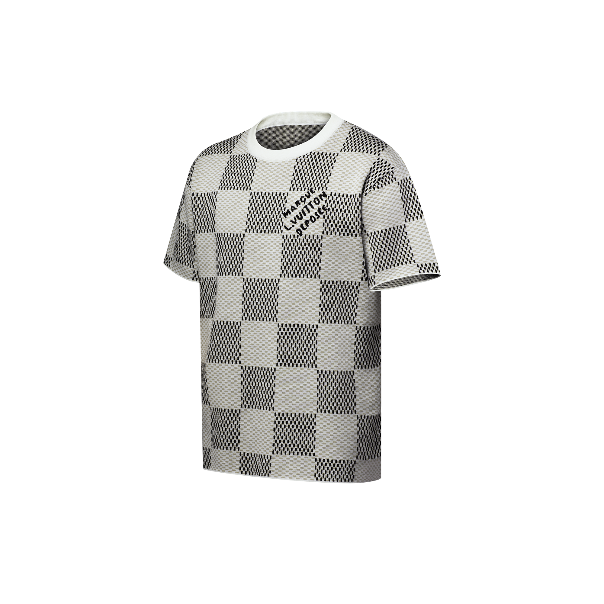 T-shirt con motivo Damier in trama jacquard  Uomo Abbigliamento Tutti i Capi di Abbigliamento | LOUIS VUITTON (Zoom prodotto)