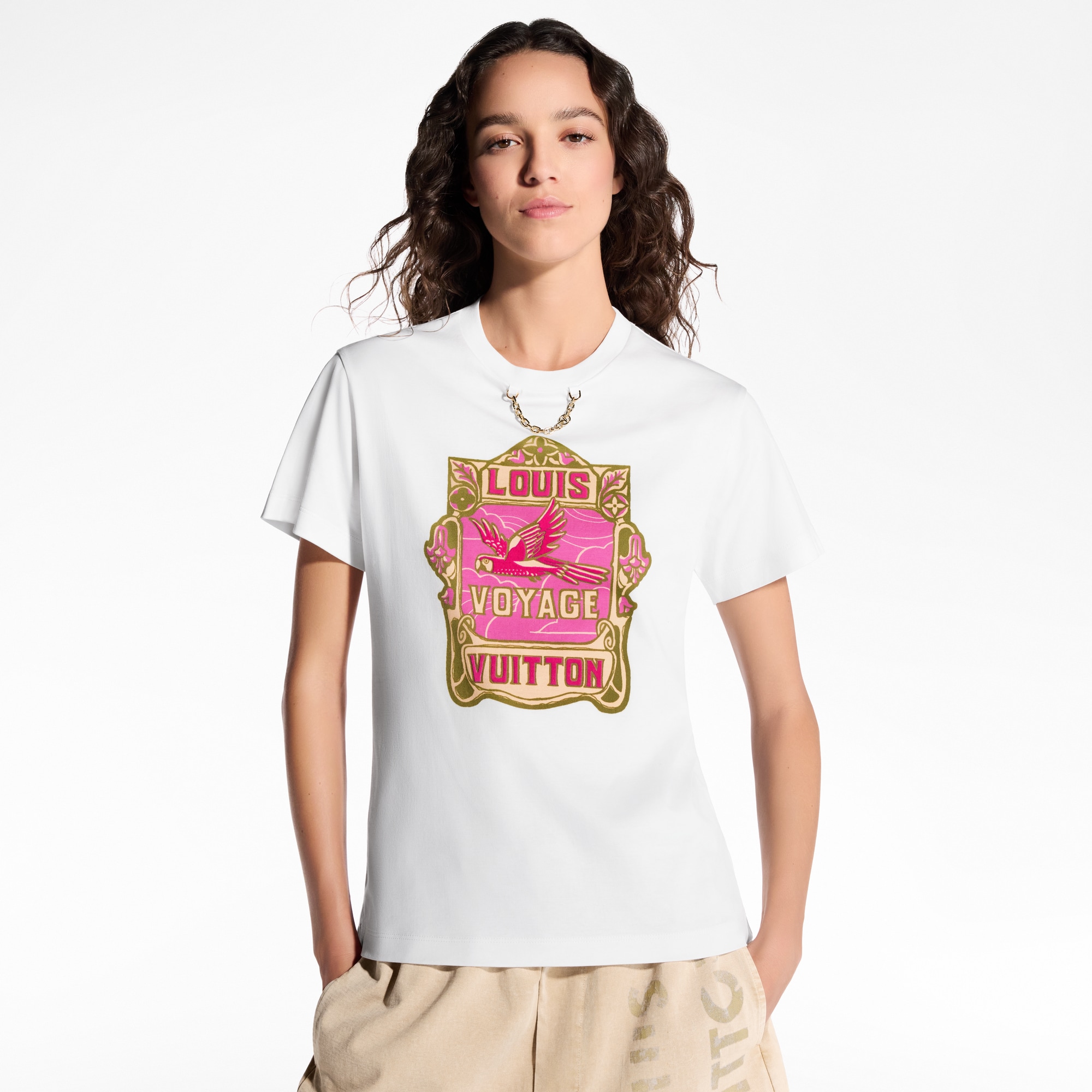 T-shirt con motivo di pappagallo stampato  Donna Abbigliamento Camicie e T-Shirt | LOUIS VUITTON (Zoom prodotto)