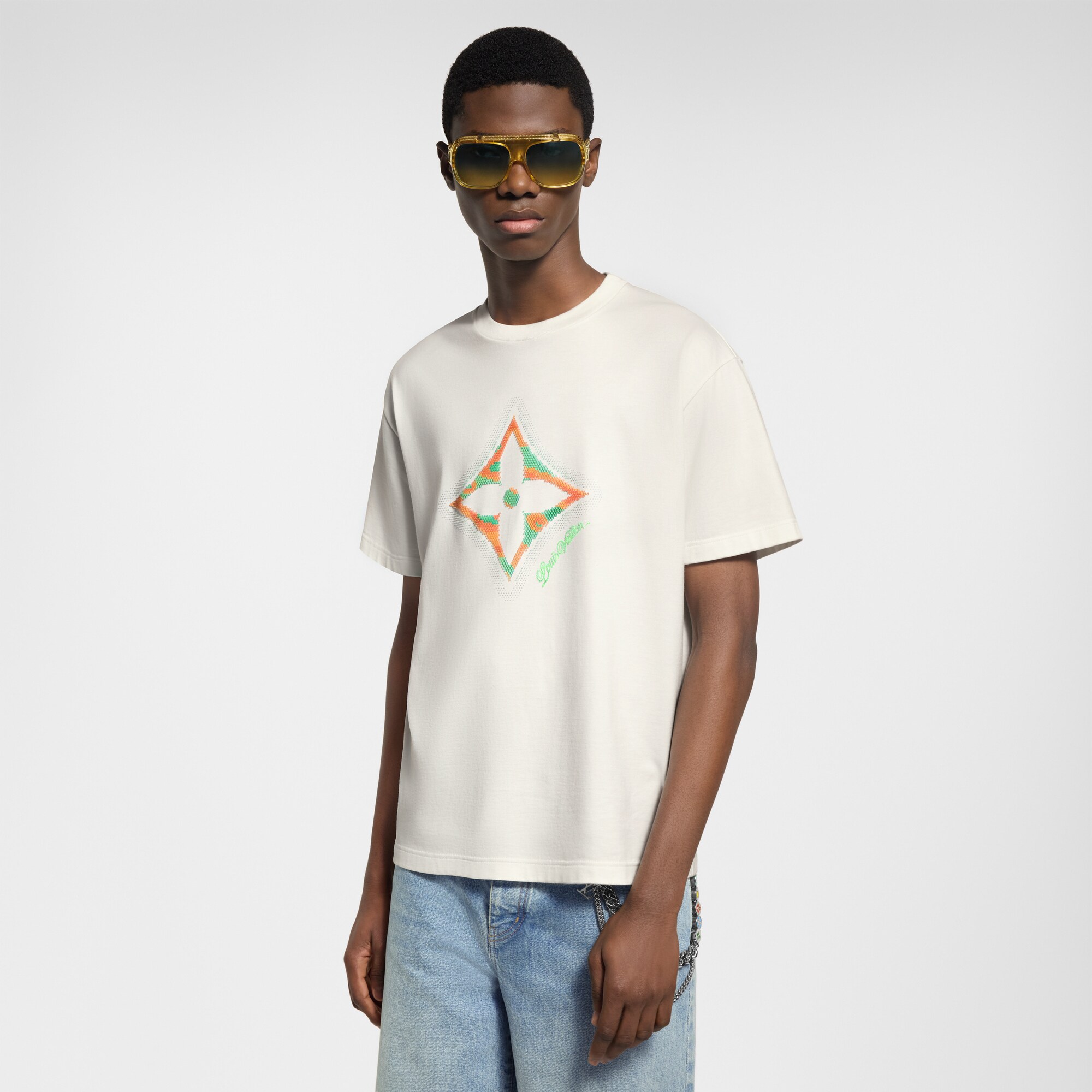 T-shirt con motivo fiore Monogram stampato in 3D effetto sfumato  Uomo Abbigliamento T-Shirt e Polo | LOUIS VUITTON (Zoom prodotto)