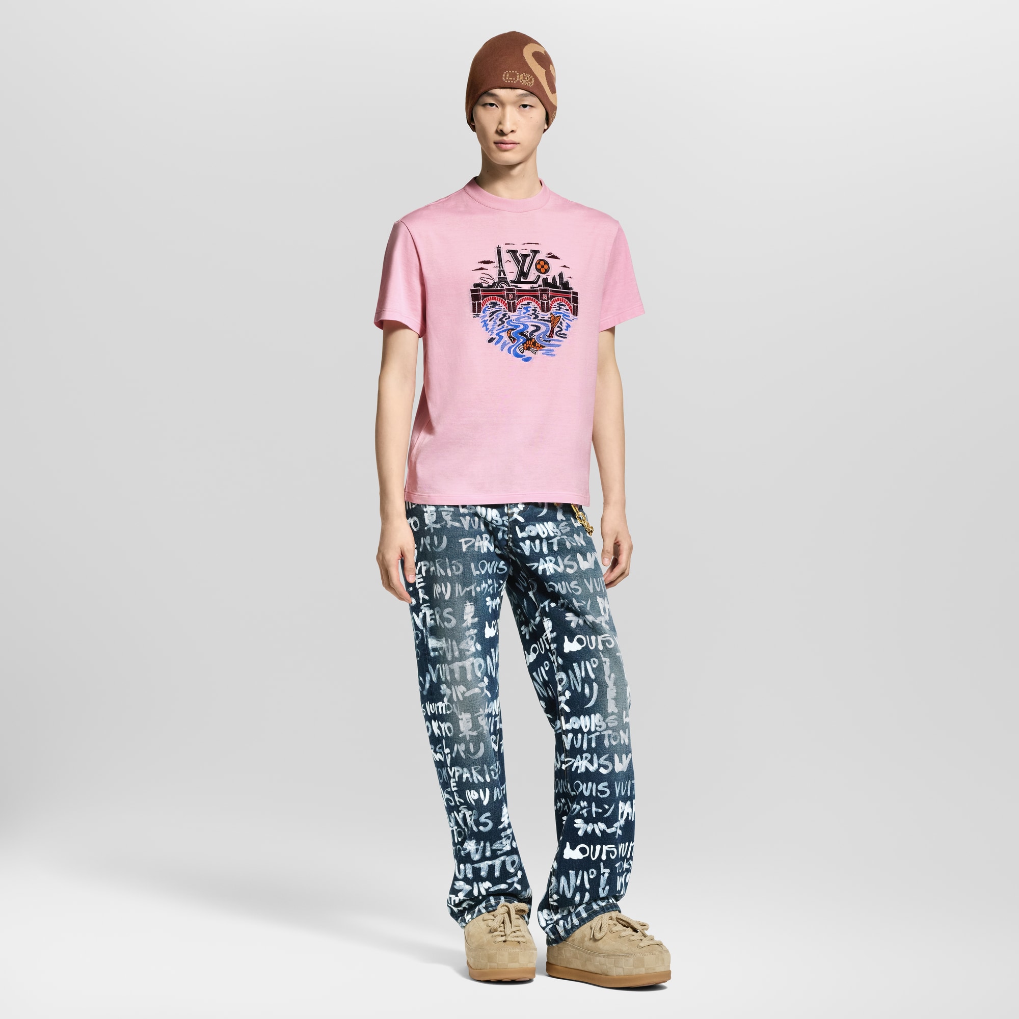 T-shirt con motivo grafico  Uomo Abbigliamento T-Shirt e Polo | LOUIS VUITTON (Zoom prodotto)