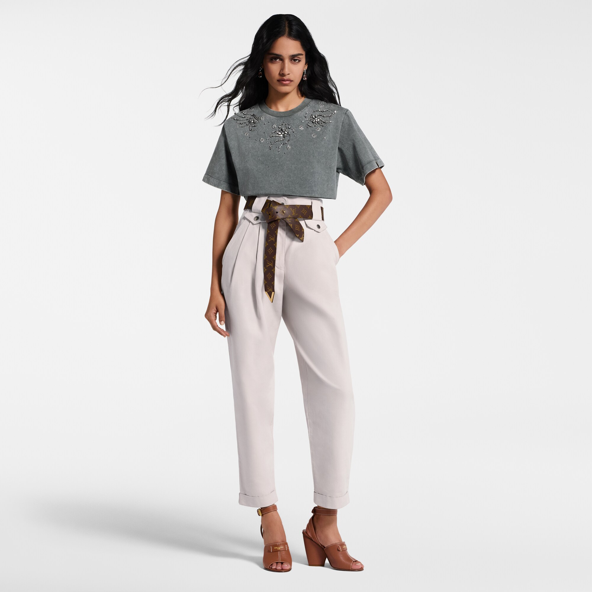T-shirt con motivo in strass  Donna Abbigliamento Camicie e T-Shirt | LOUIS VUITTON (Zoom prodotto)