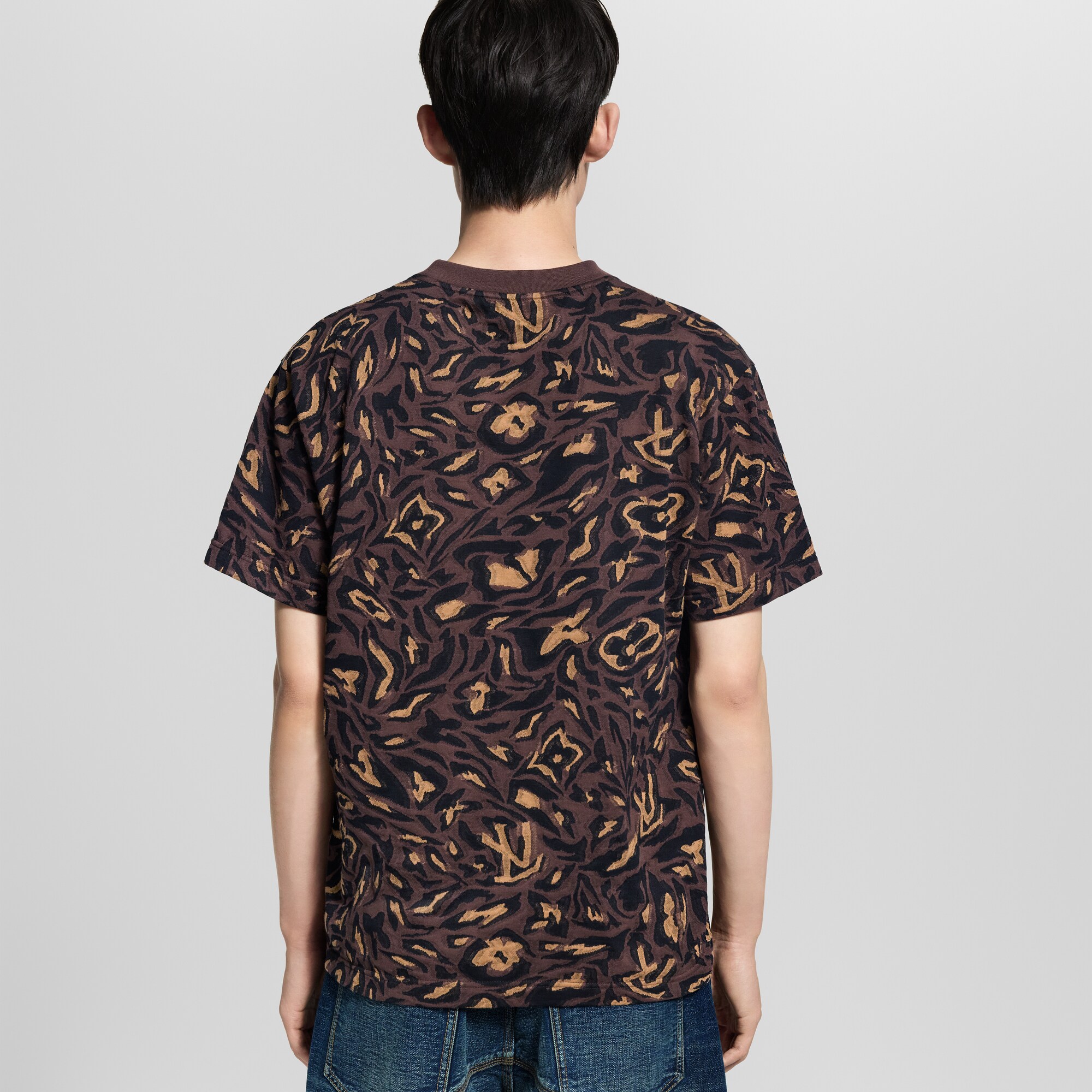 T-shirt con motivo in trama jacquard  Uomo Abbigliamento T-Shirt e Polo | LOUIS VUITTON (Zoom prodotto)