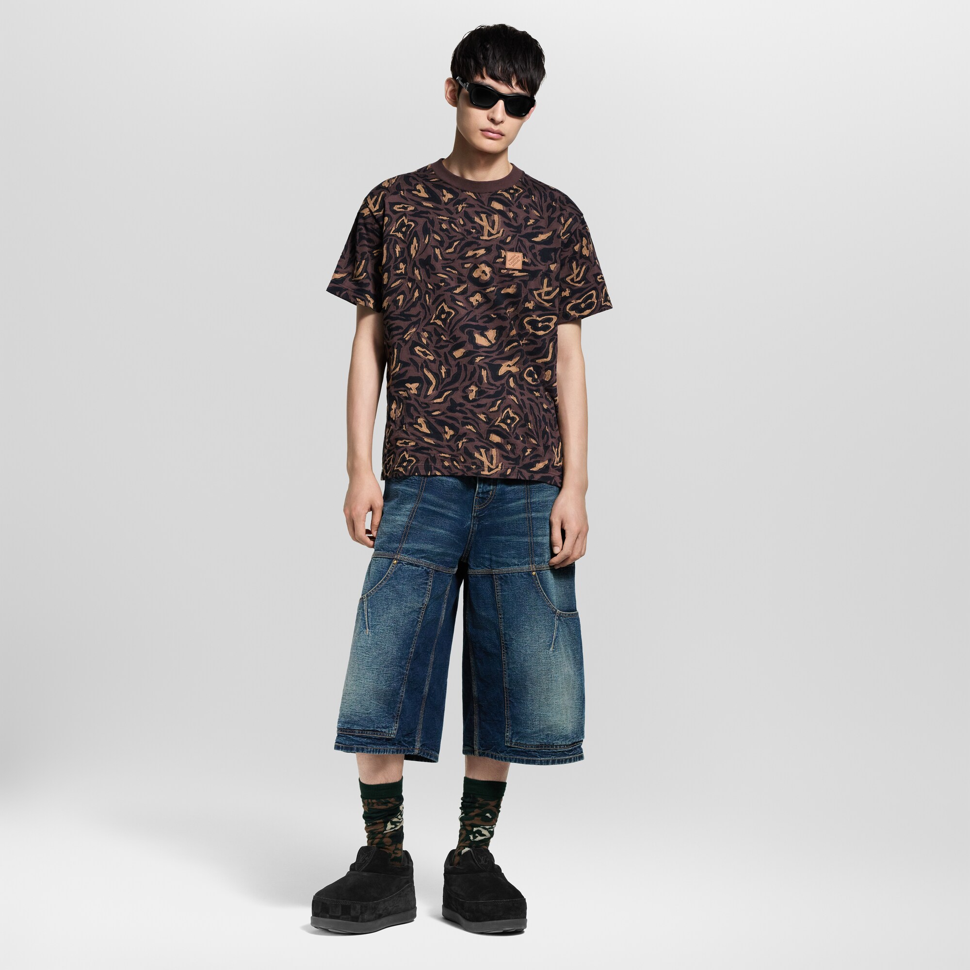 T-shirt con motivo in trama jacquard  Uomo Abbigliamento T-Shirt e Polo | LOUIS VUITTON (Zoom prodotto)
