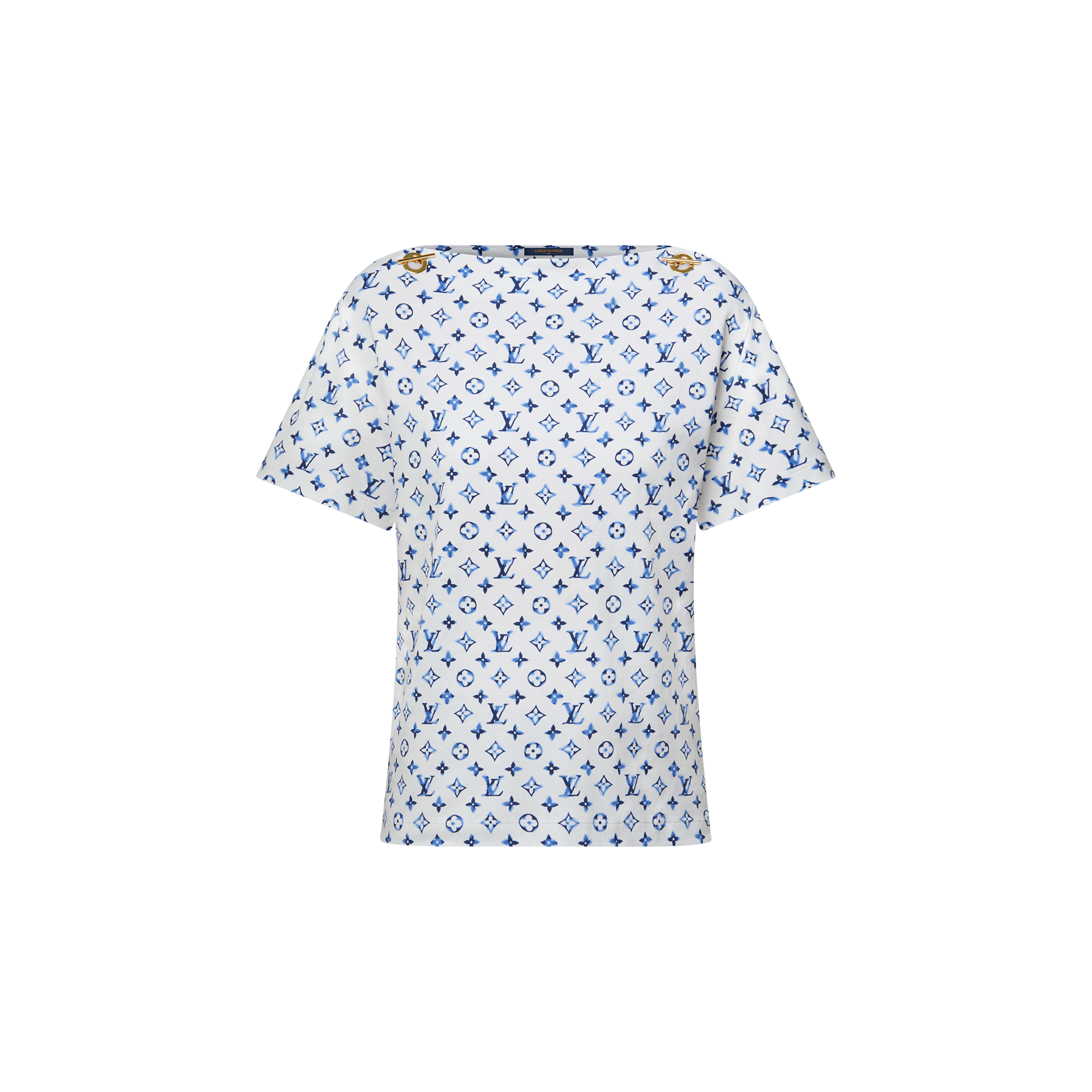 T-shirt con motivo Monogram Aquarelle e occhielli  Donna Abbigliamento Camicie e T-Shirt | LOUIS VUITTON (Zoom prodotto)