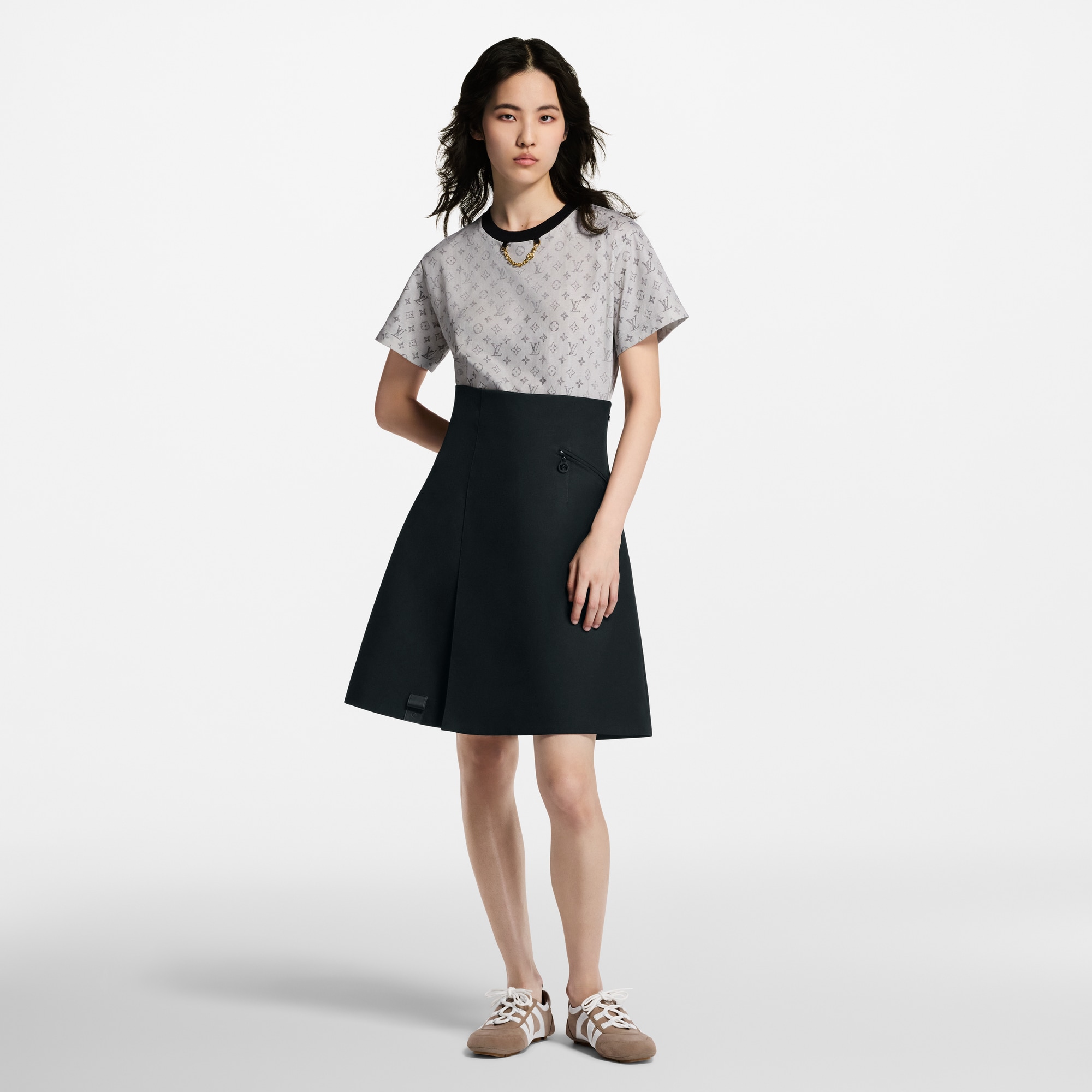 T-shirt con motivo Monogram effetto lavato  Donna Abbigliamento Camicie e T-Shirt | LOUIS VUITTON (Zoom prodotto)