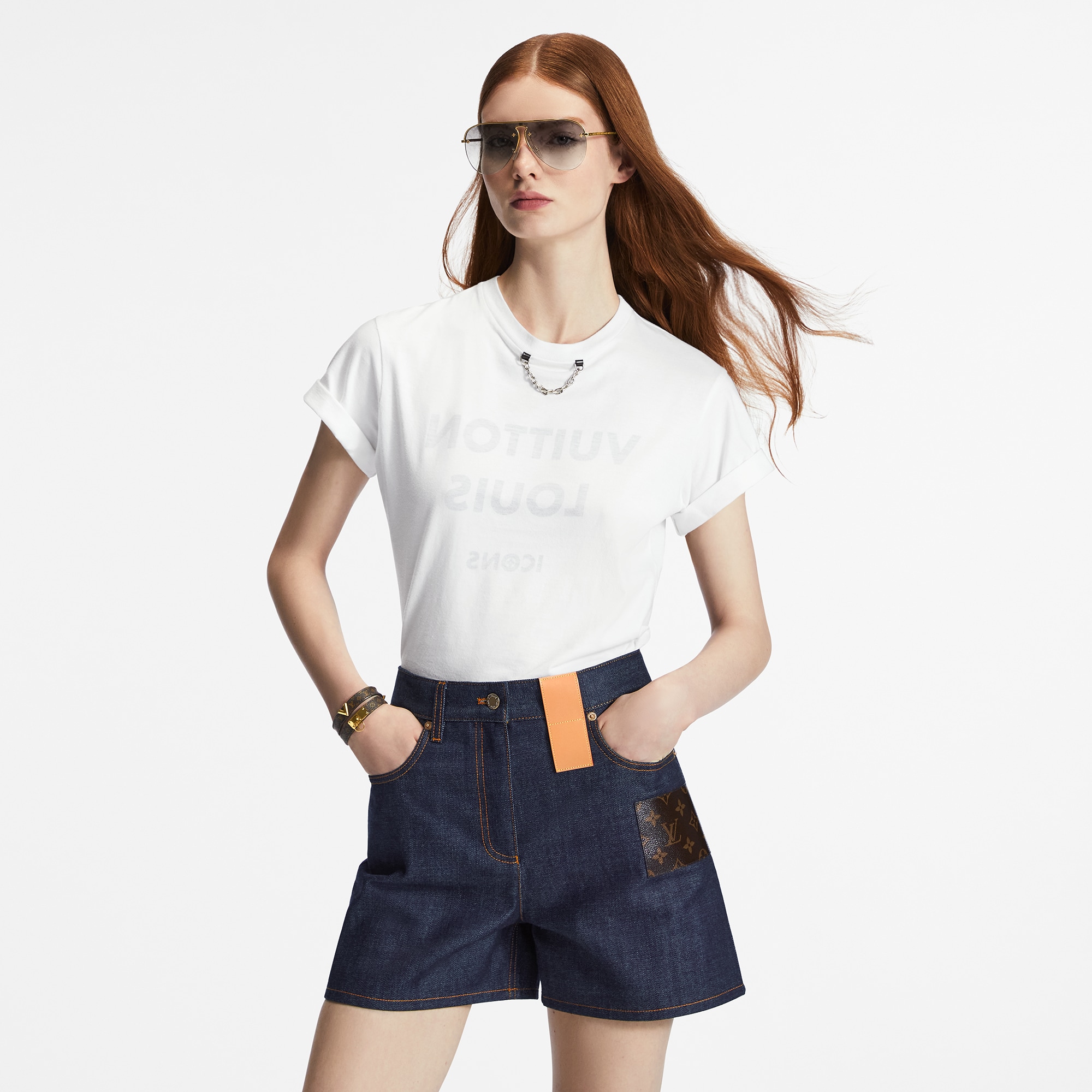 T-shirt con stampa Louis Vuitton  Donna Abbigliamento Camicie e T-Shirt | LOUIS VUITTON (Zoom prodotto)