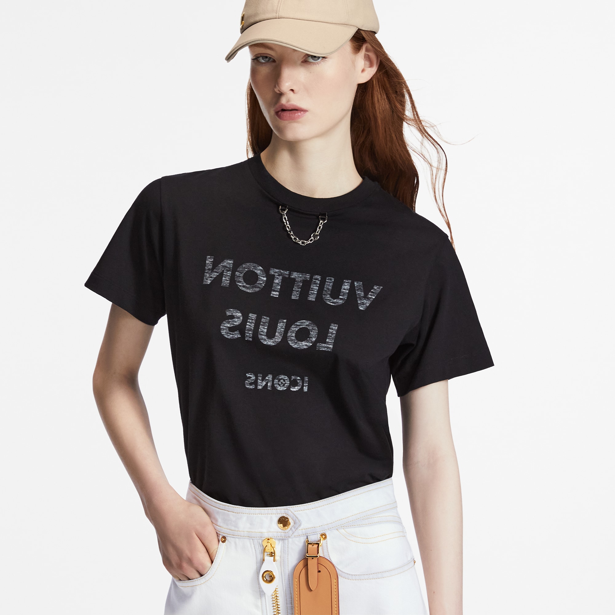 T-shirt con stampa Louis Vuitton  Donna Abbigliamento Camicie e T-Shirt | LOUIS VUITTON (Zoom prodotto)