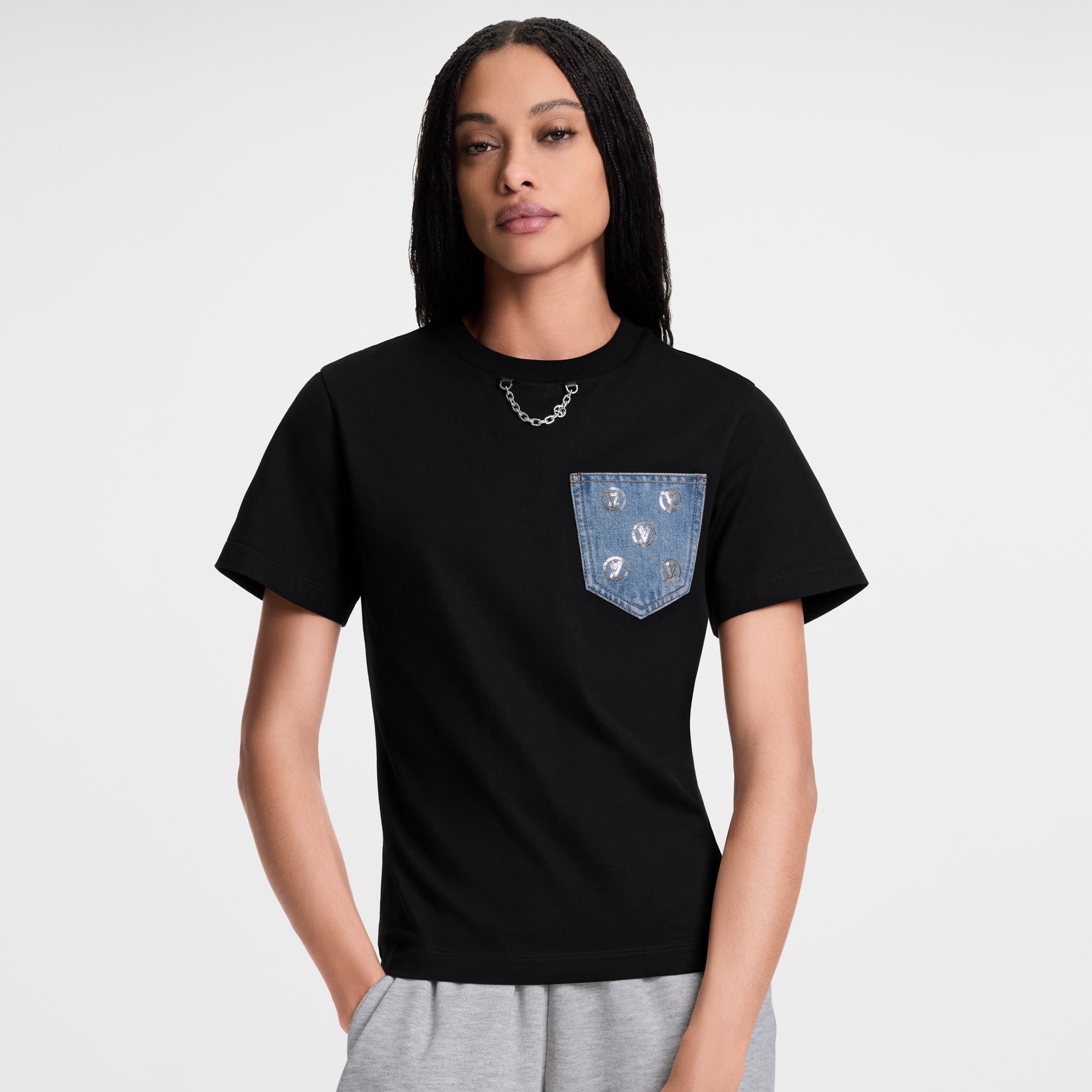 T-shirt con tasca iconica  Donna Abbigliamento Camicie e T-Shirt | LOUIS VUITTON (Zoom prodotto)
