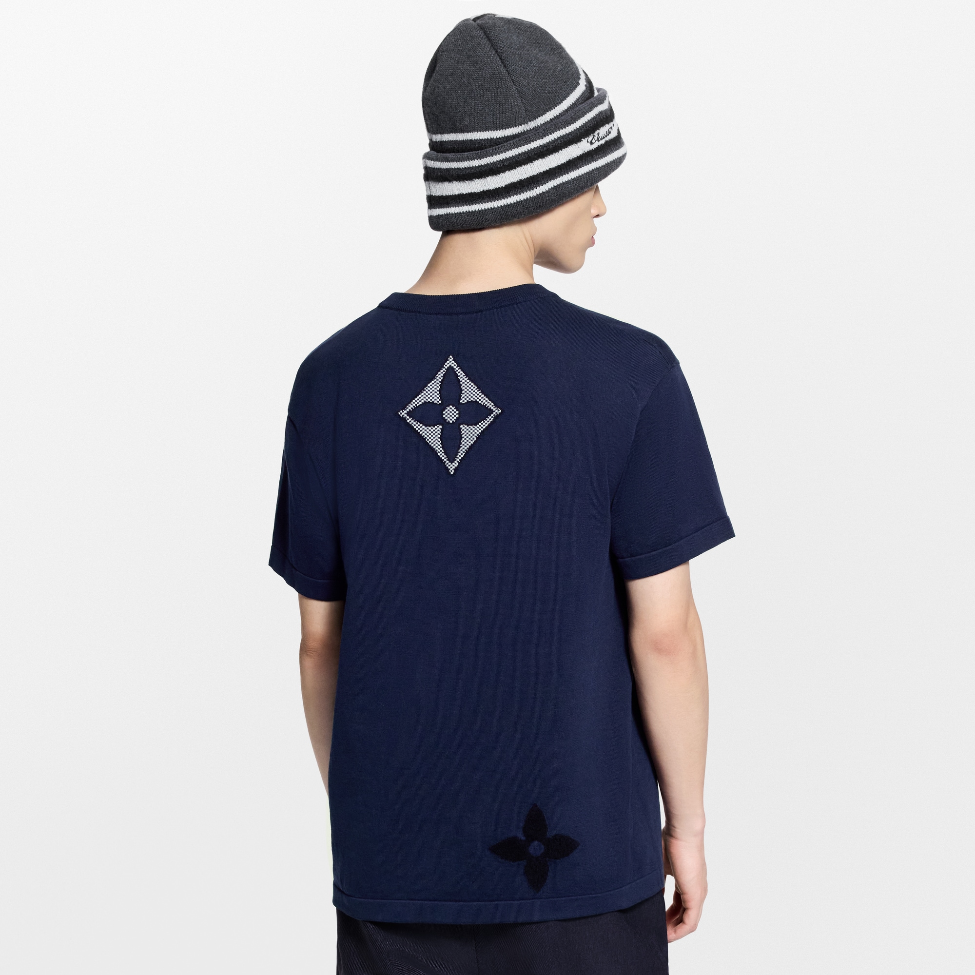 T-shirt girocollo a maniche corte lavorato a maglia con motivo Monogram  Novità Per gli uomini LV Ski | LOUIS VUITTON (Zoom prodotto)