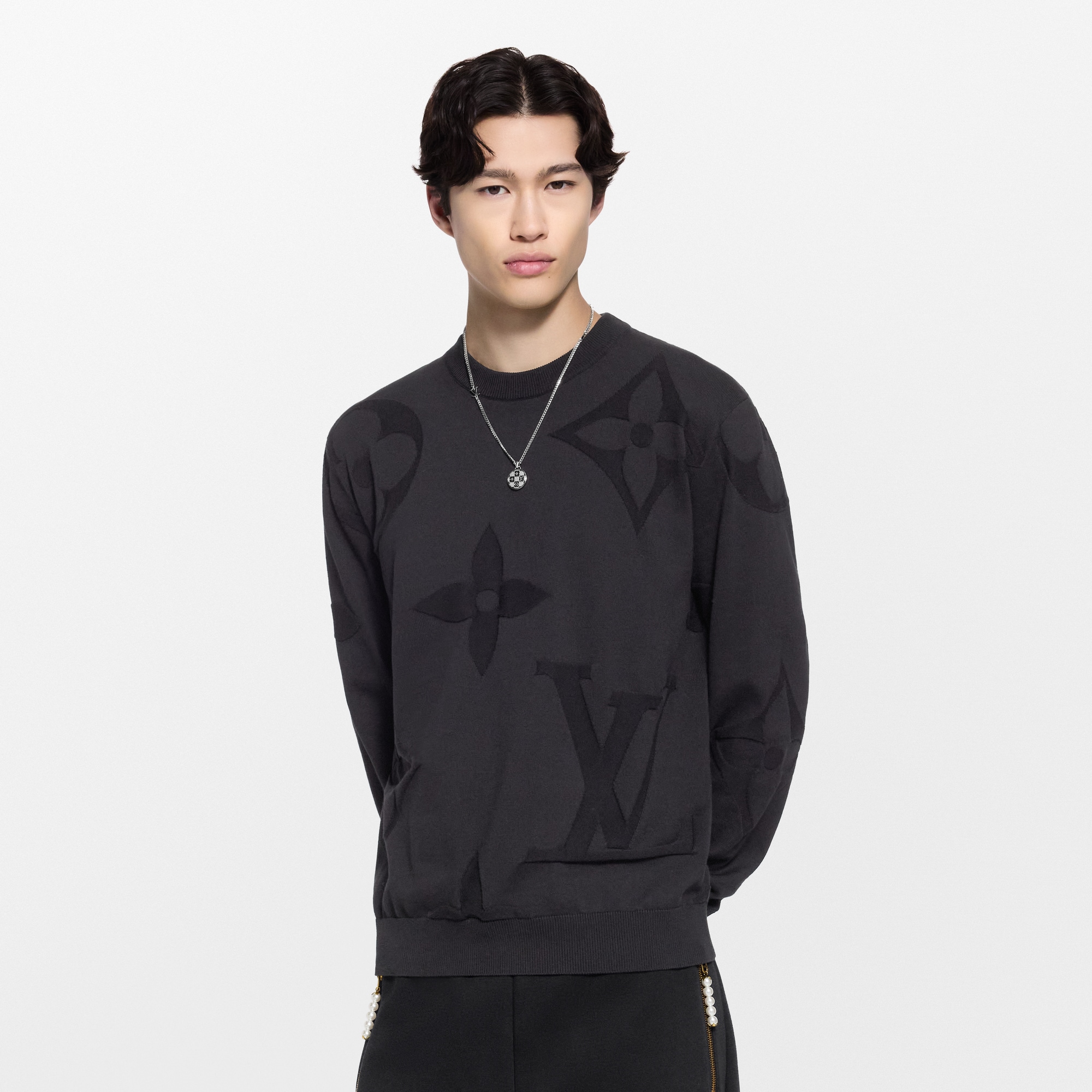 T-shirt in cotone a maniche lunghe con motivo Monogram  Uomo Abbigliamento Tutti i Capi di Abbigliamento | LOUIS VUITTON (Zoom prodotto)