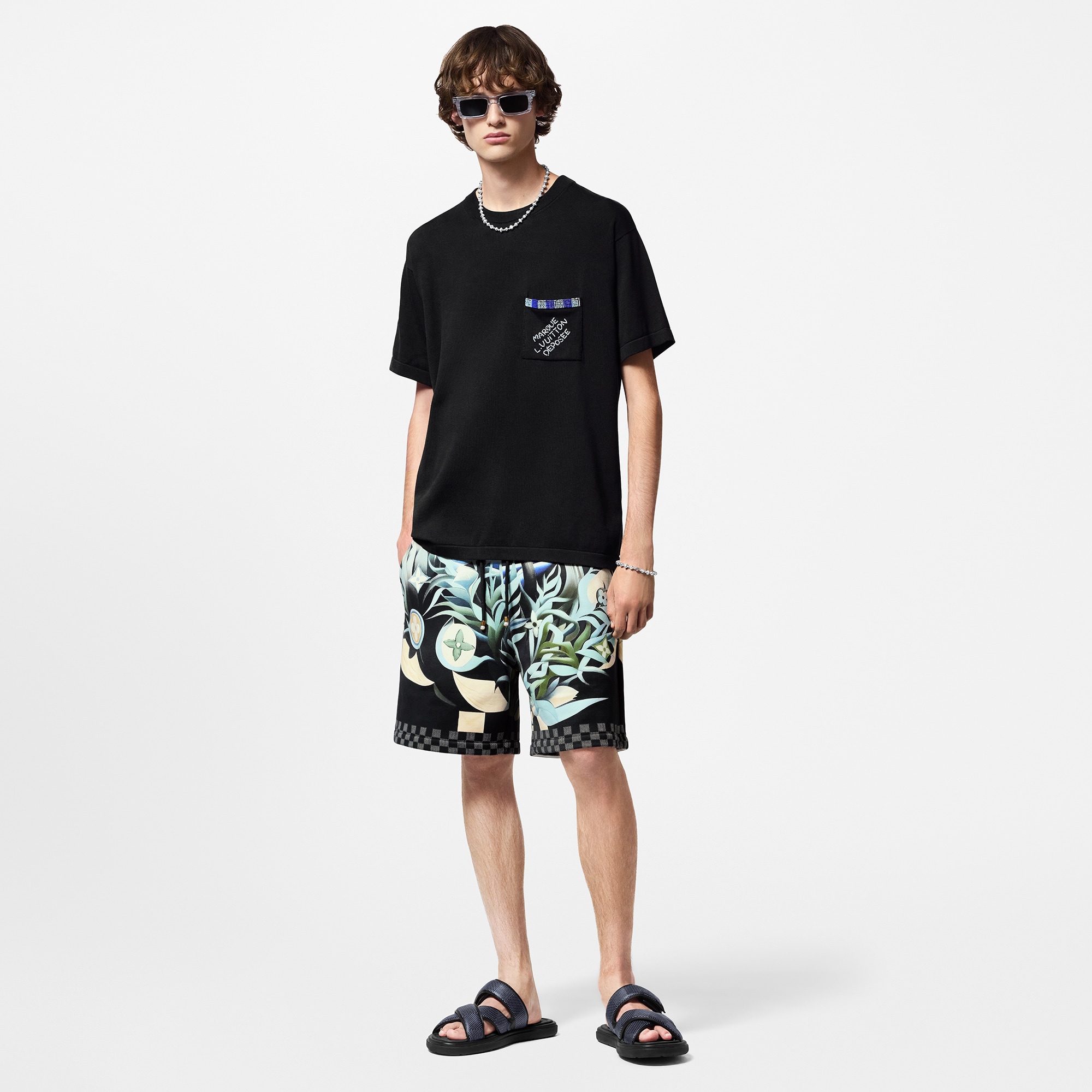 T-shirt in cotone con decori  Uomo Abbigliamento T-Shirt e Polo | LOUIS VUITTON (Zoom prodotto)