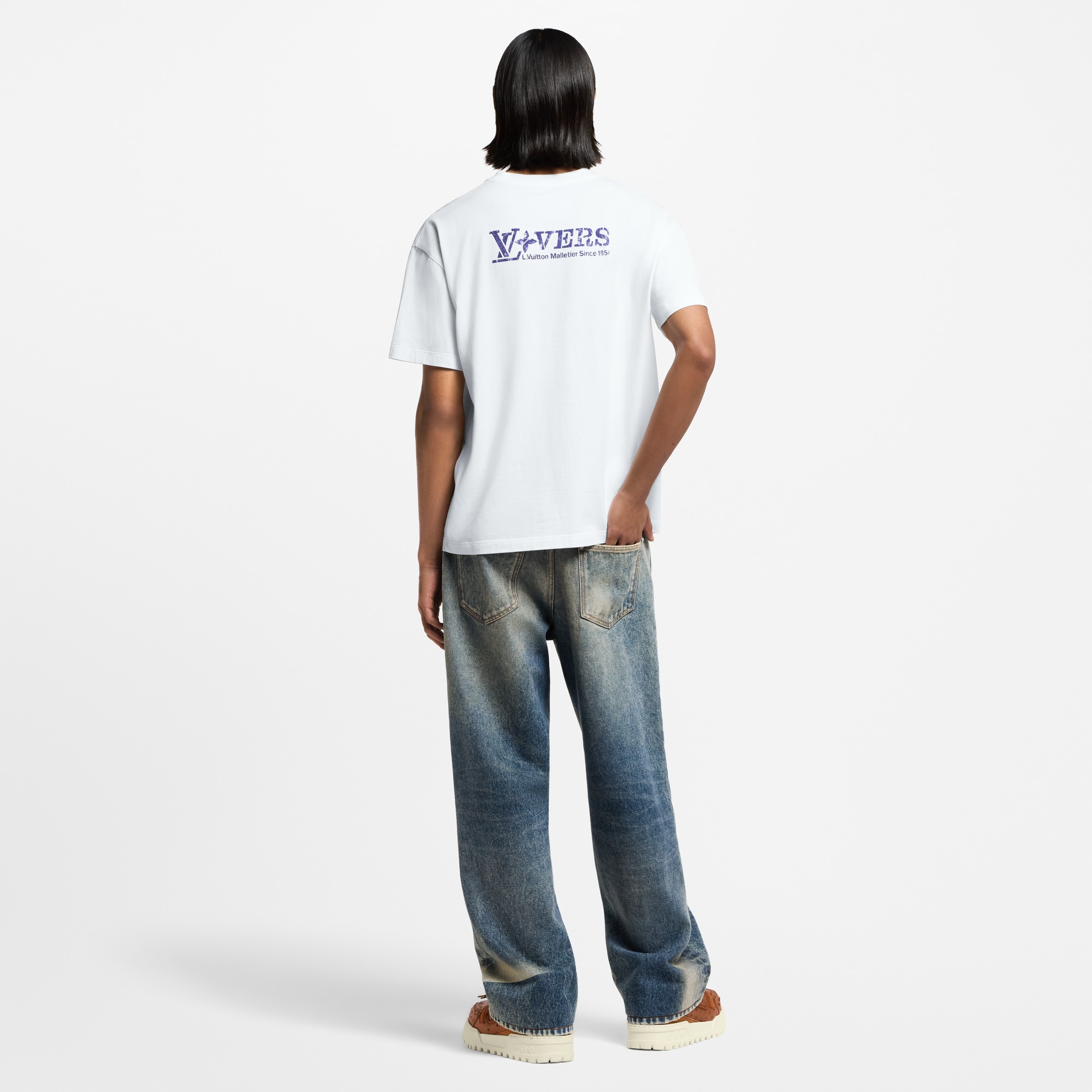 T-shirt in cotone con decoro grafico  Uomo Abbigliamento T-Shirt e Polo | LOUIS VUITTON (Zoom prodotto)