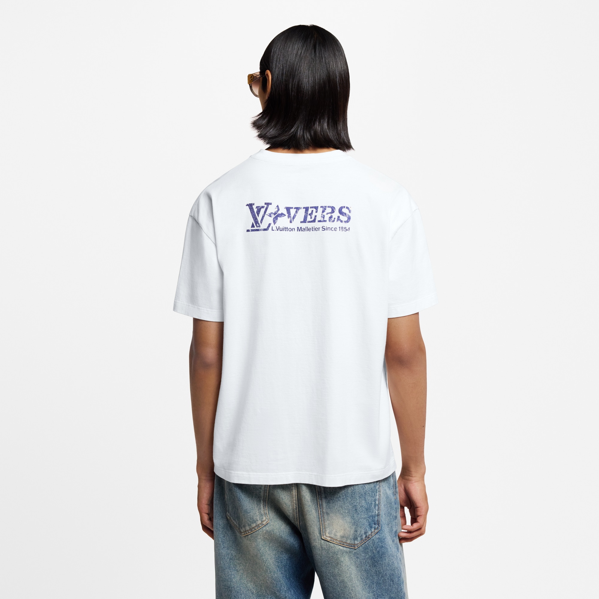 T-shirt in cotone con decoro grafico  Uomo Abbigliamento T-Shirt e Polo | LOUIS VUITTON (Zoom prodotto)