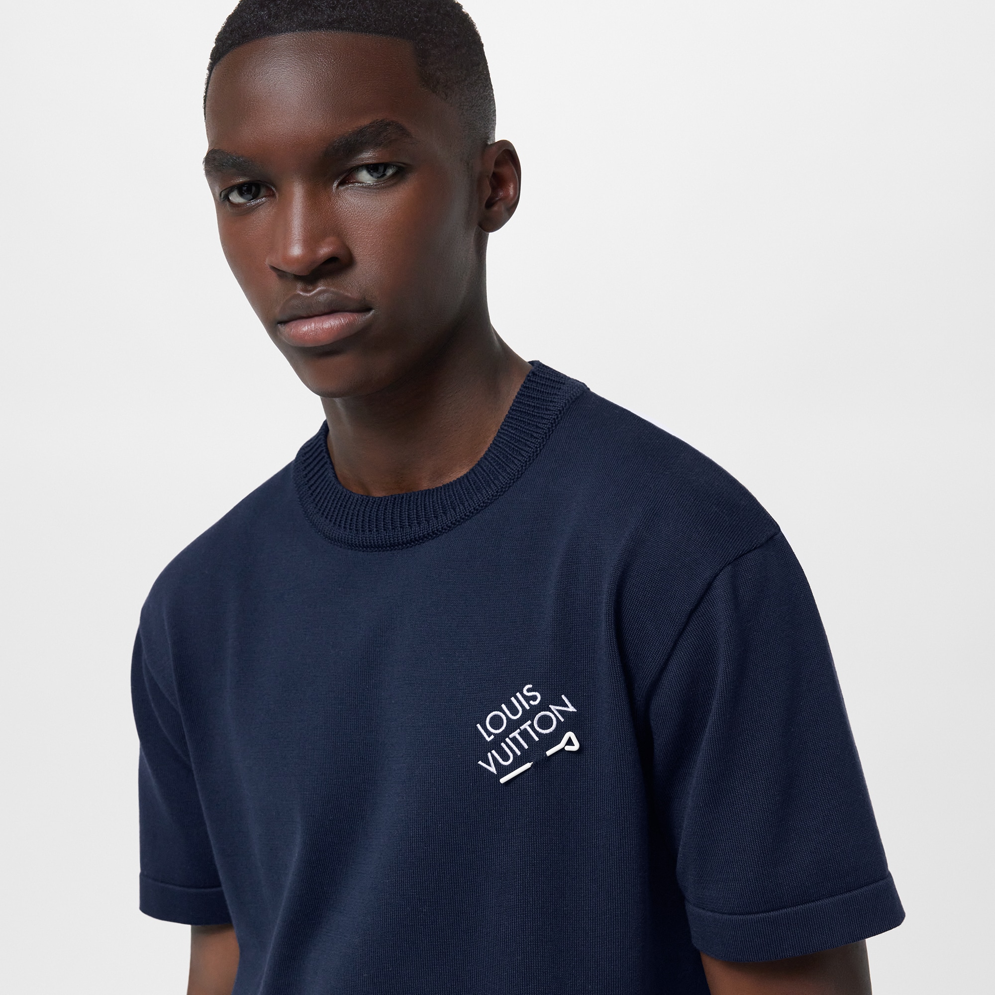 T-shirt in cotone con firma  Uomo Abbigliamento T-Shirt e Polo | LOUIS VUITTON (Zoom prodotto)