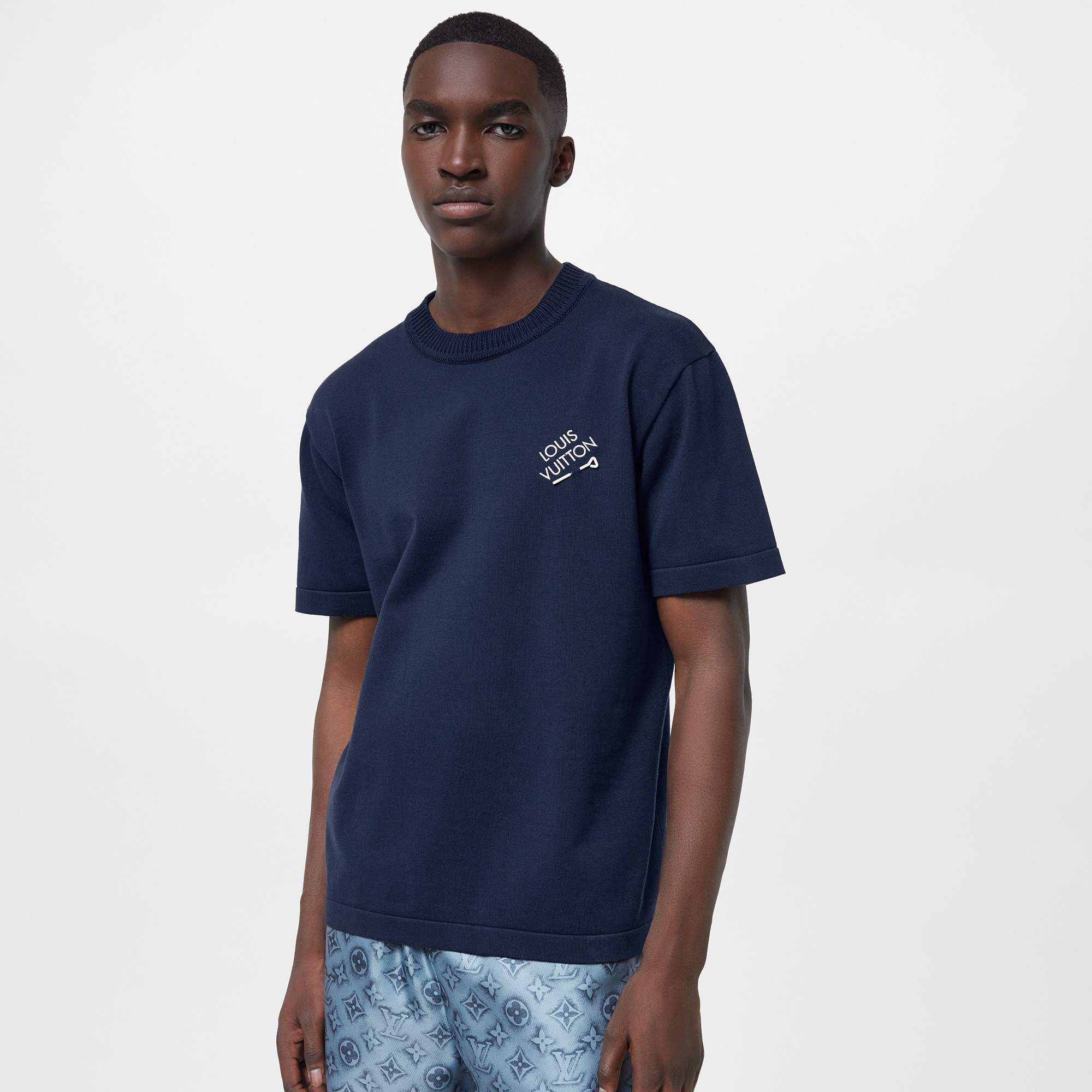 T-shirt in cotone con firma  Uomo Abbigliamento T-Shirt e Polo | LOUIS VUITTON (Zoom prodotto)