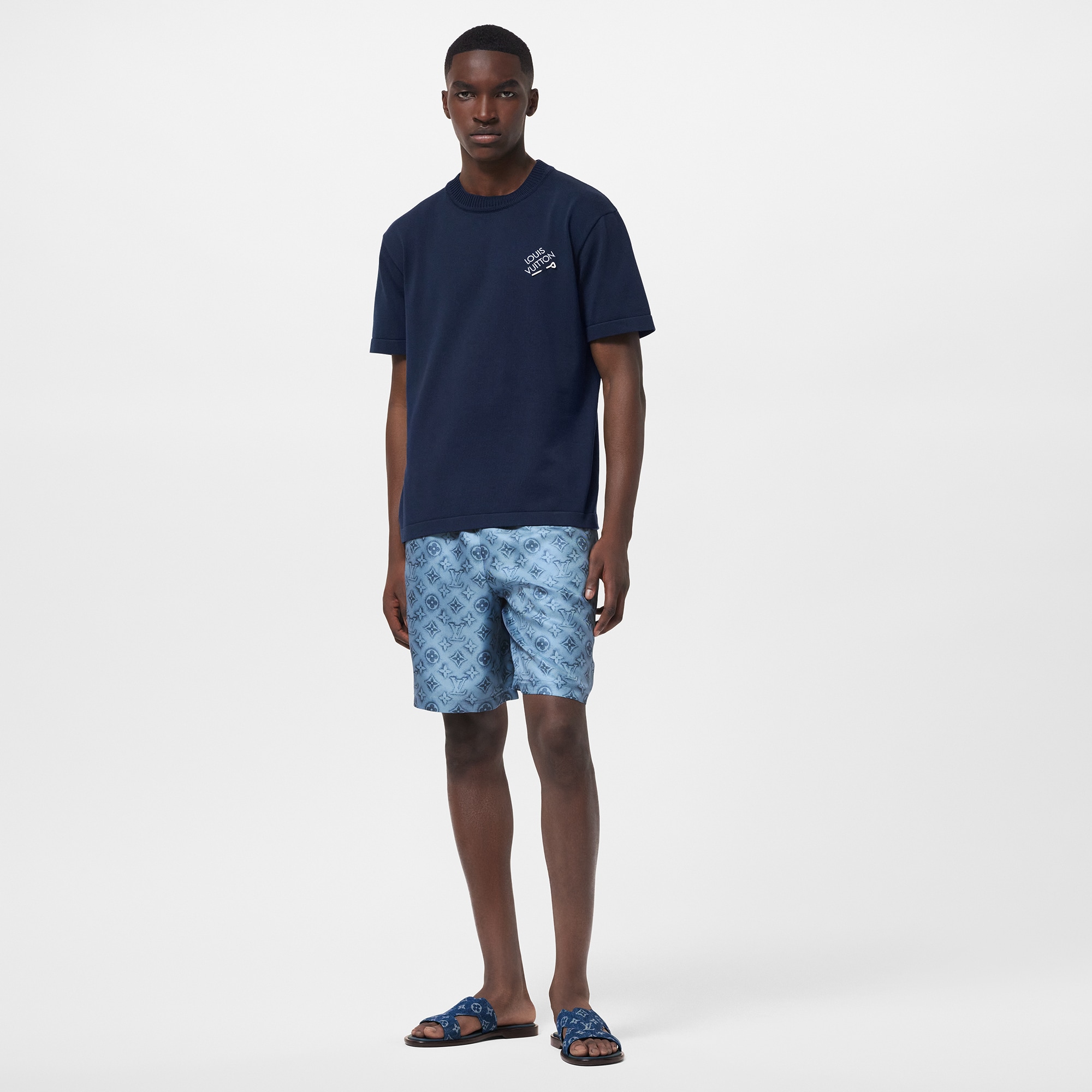 T-shirt in cotone con firma  Uomo Abbigliamento T-Shirt e Polo | LOUIS VUITTON (Zoom prodotto)