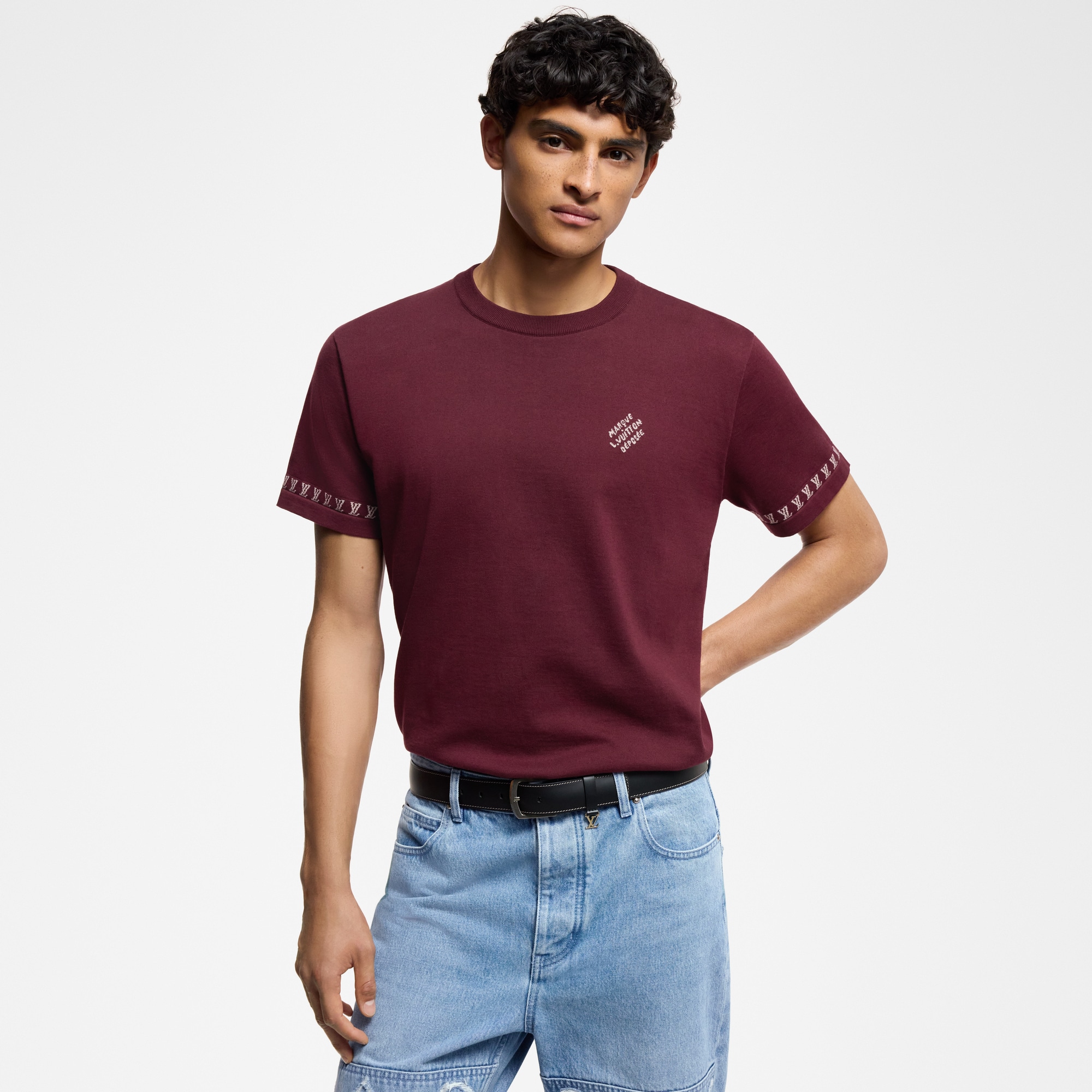 T-shirt in cotone con firma  Uomo Abbigliamento Tutti i Capi di Abbigliamento | LOUIS VUITTON (Zoom prodotto)
