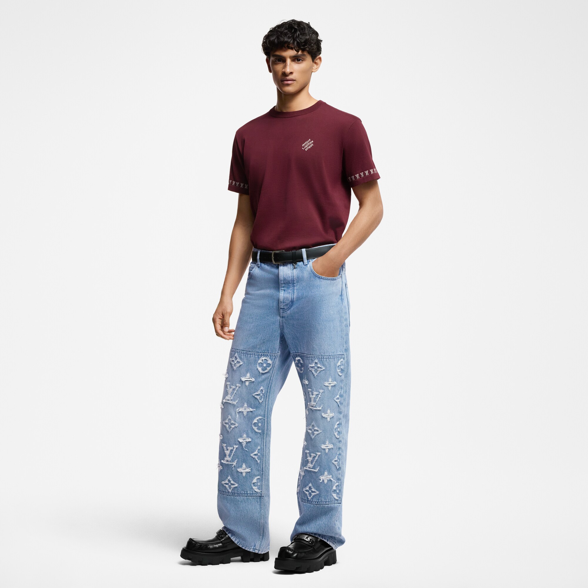 T-shirt in cotone con firma  Uomo Abbigliamento Tutti i Capi di Abbigliamento | LOUIS VUITTON (Zoom prodotto)