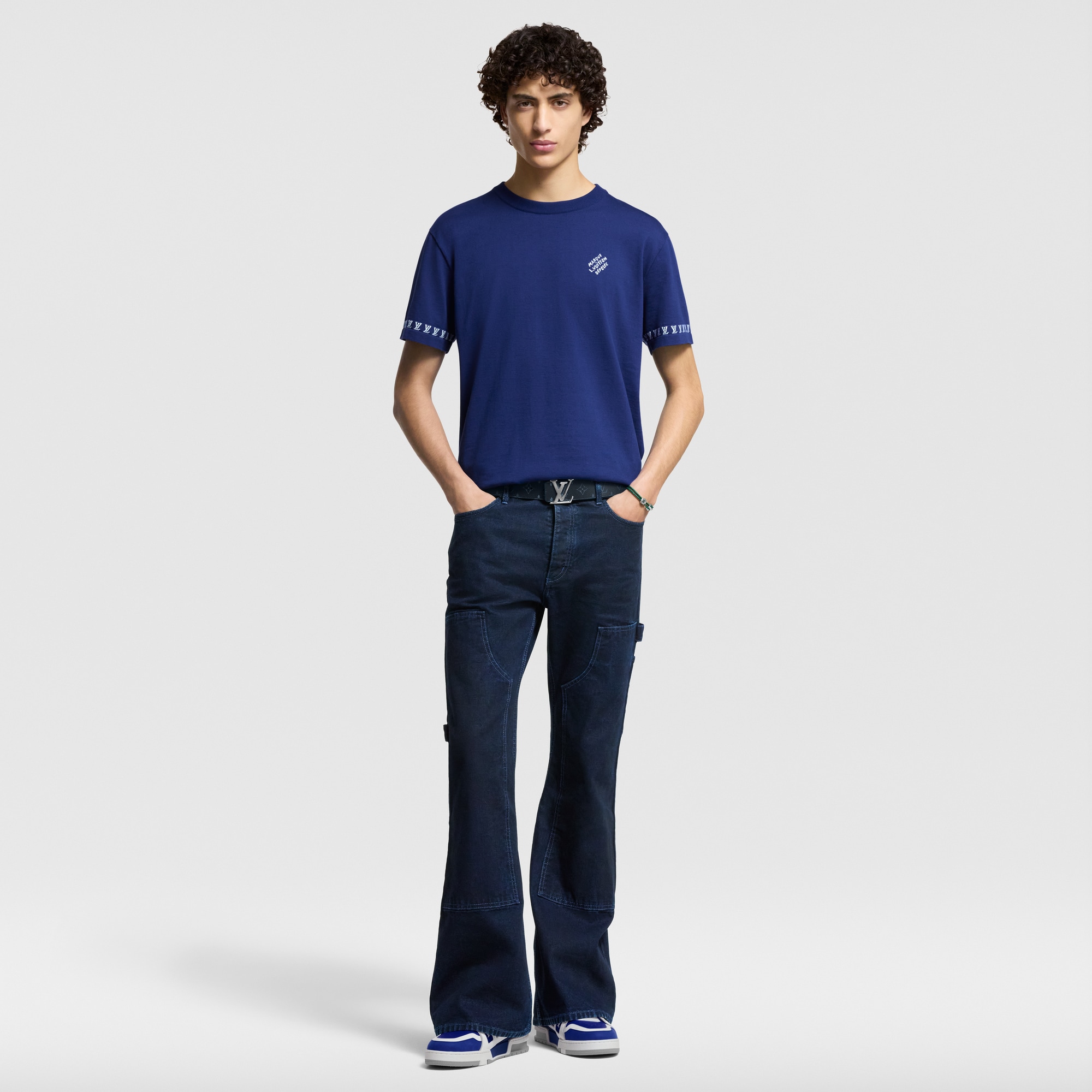 T-shirt in cotone con firma  Uomo Abbigliamento Tutti i Capi di Abbigliamento | LOUIS VUITTON (Zoom prodotto)