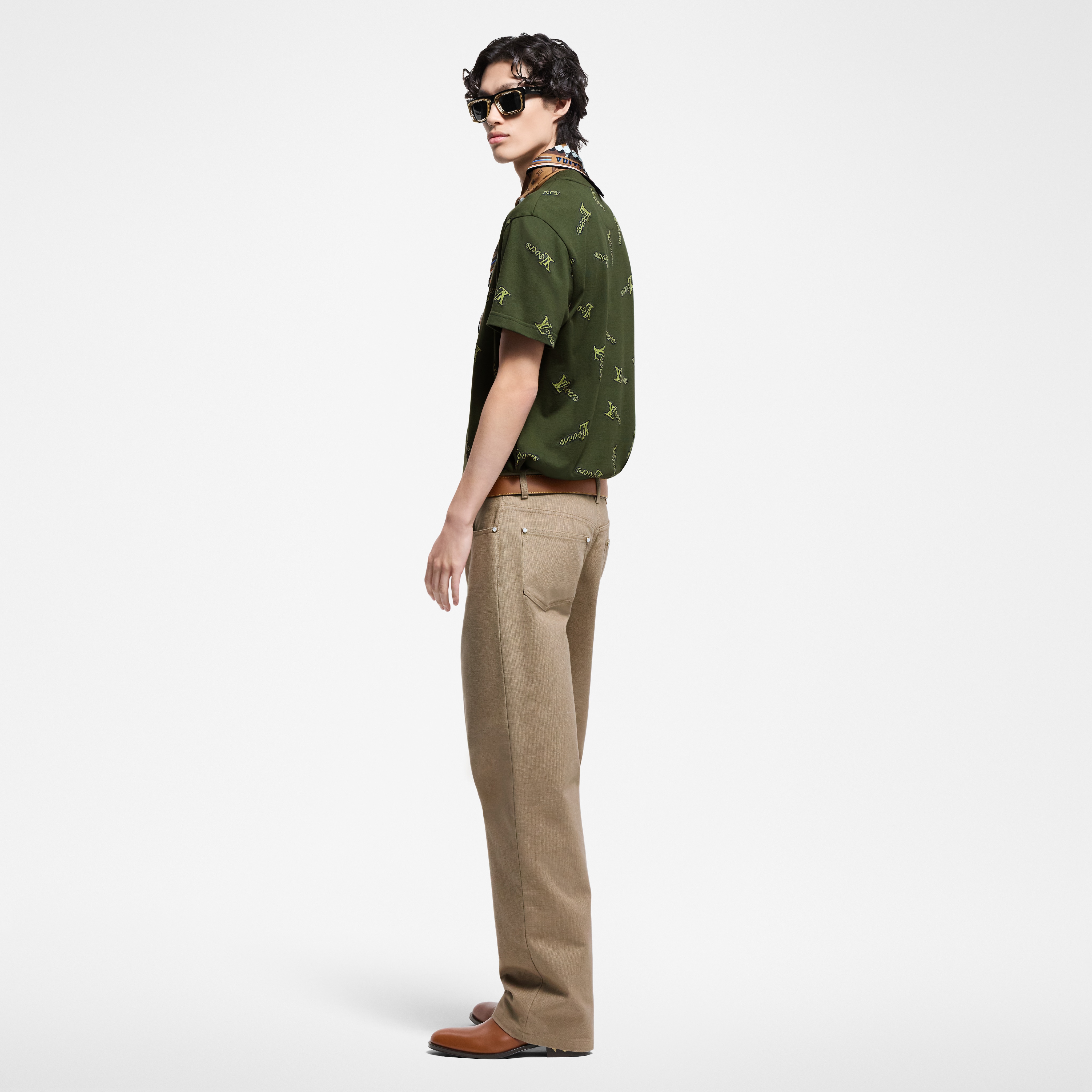 T-shirt in cotone con lavorazione jacquard  Uomo Abbigliamento T-Shirt e Polo | LOUIS VUITTON (Zoom prodotto)