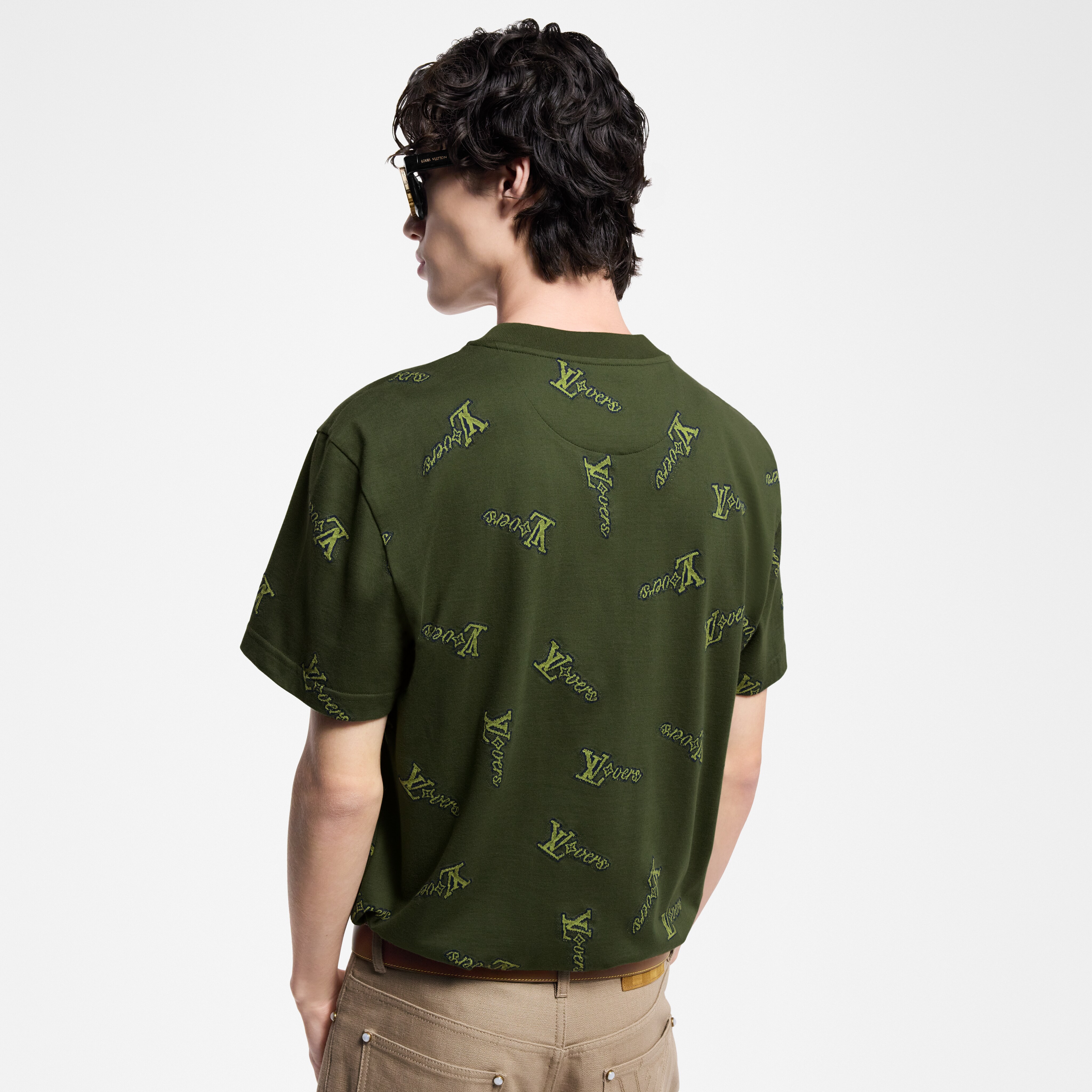 T-shirt in cotone con lavorazione jacquard  Uomo Abbigliamento T-Shirt e Polo | LOUIS VUITTON (Zoom prodotto)