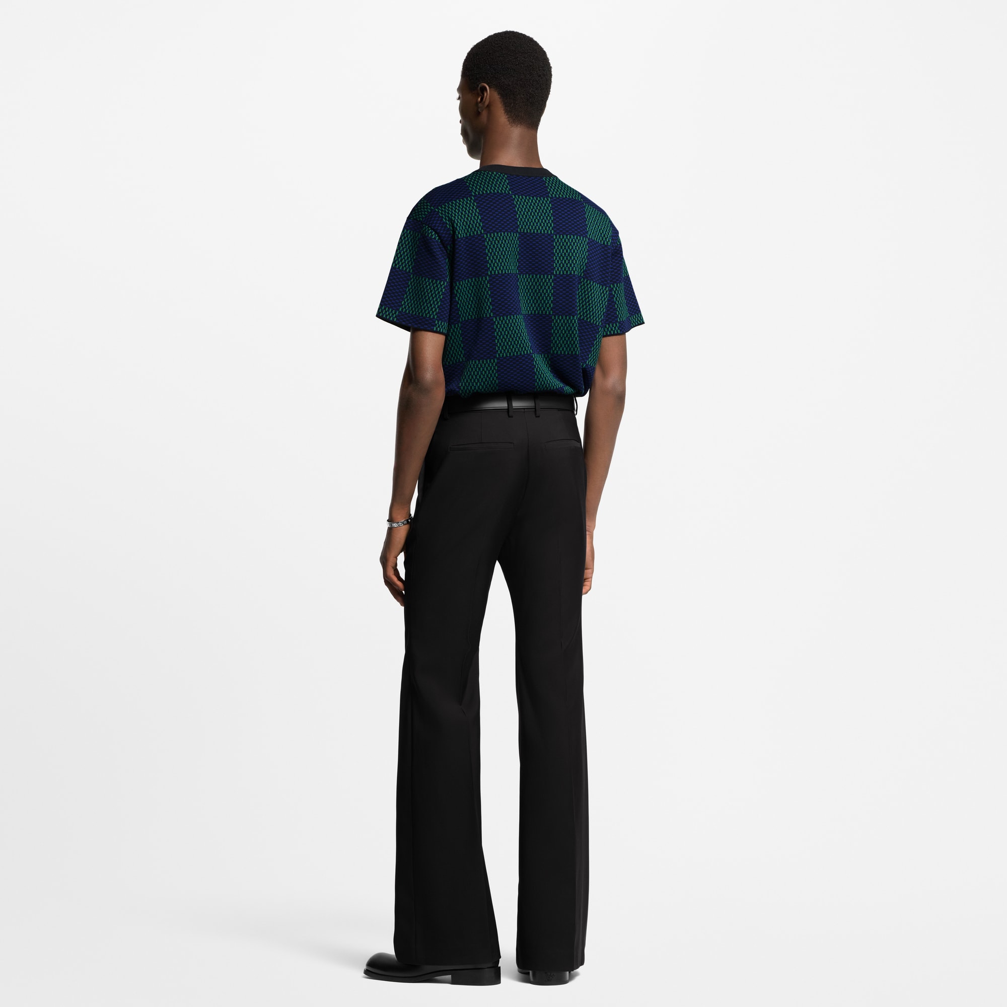 T-shirt in cotone con motivo Damier in trama jacquard  Uomo Abbigliamento Tutti i Capi di Abbigliamento | LOUIS VUITTON (Zoom prodotto)