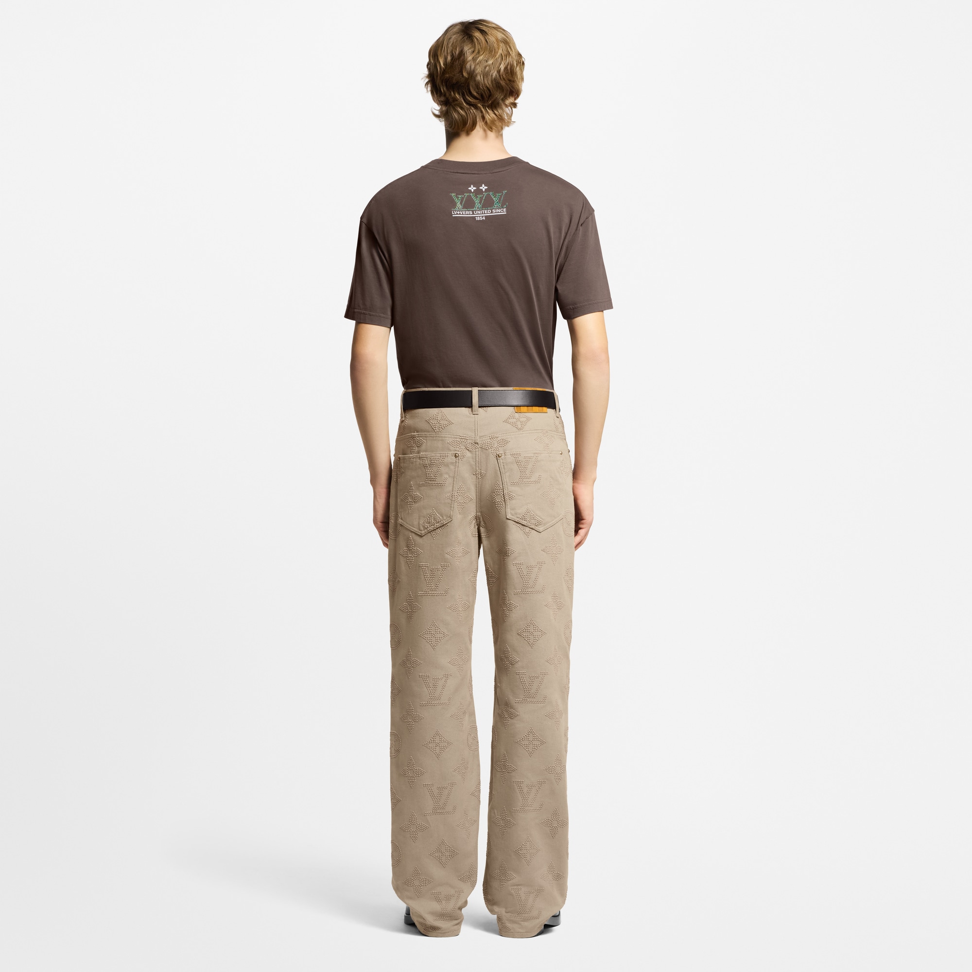 T-shirt in cotone lavato con decoro  Uomo Abbigliamento T-Shirt e Polo | LOUIS VUITTON (Zoom prodotto)
