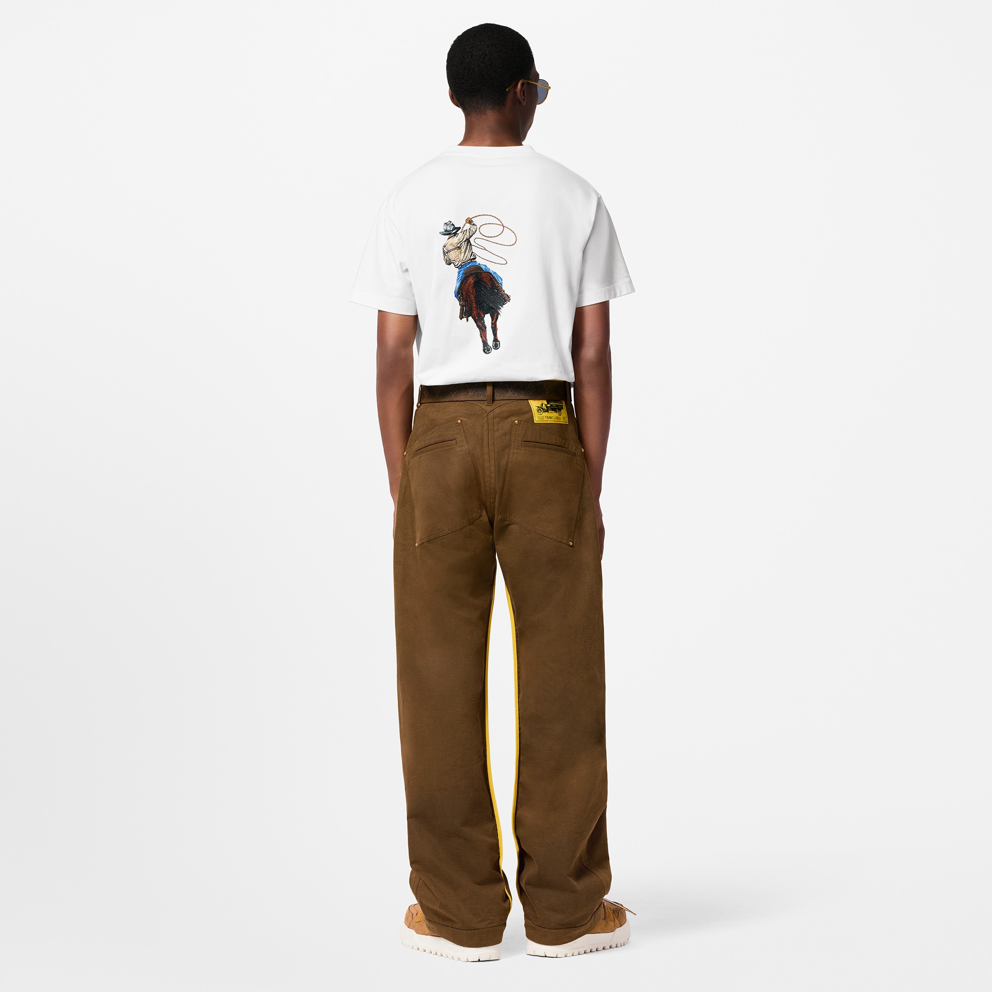 T-shirt in cotone ricamata e con motivo grafico  Uomo Abbigliamento T-Shirt e Polo | LOUIS VUITTON (Zoom prodotto)