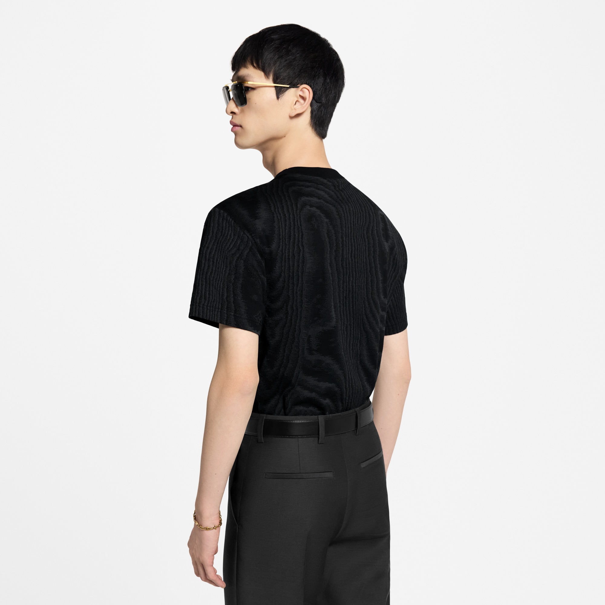 T-shirt in jersey con trama jacquard  Uomo Abbigliamento T-Shirt e Polo | LOUIS VUITTON (Zoom prodotto)