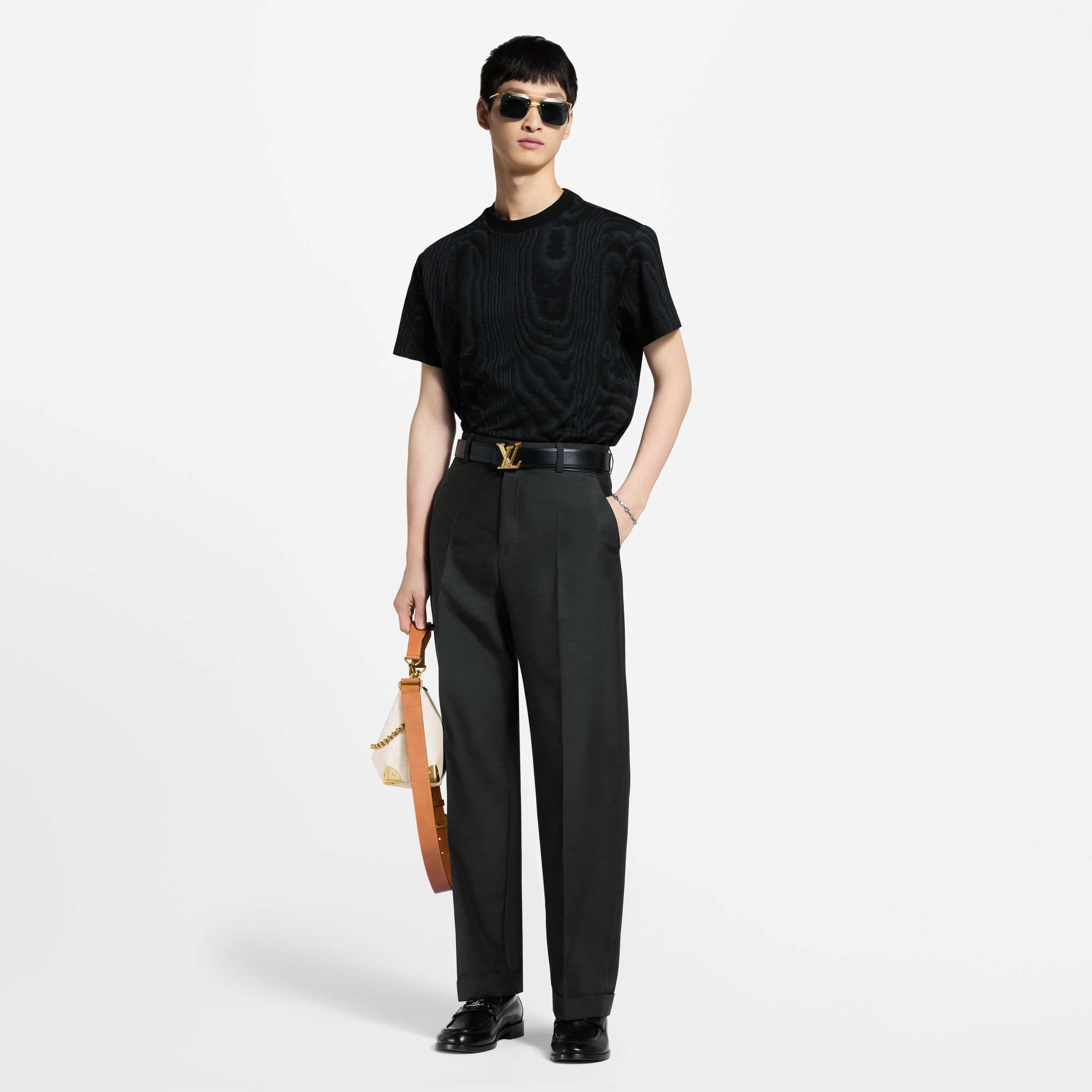 T-shirt in jersey con trama jacquard  Uomo Abbigliamento T-Shirt e Polo | LOUIS VUITTON (Zoom prodotto)