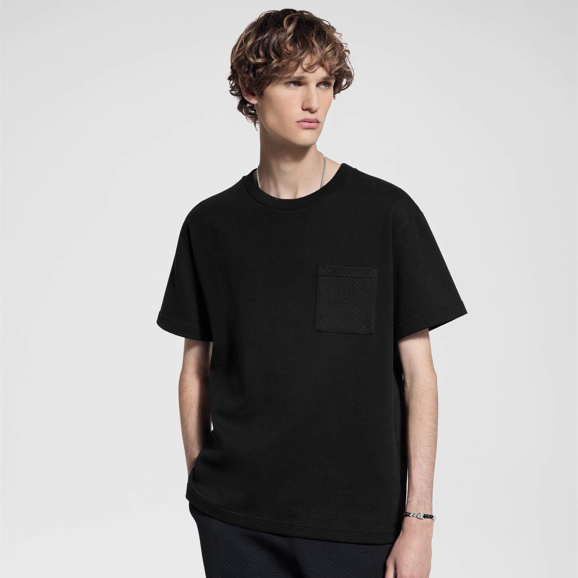 T-shirt in piqué di cotone  Uomo Abbigliamento T-Shirt e Polo | LOUIS VUITTON (Zoom prodotto)