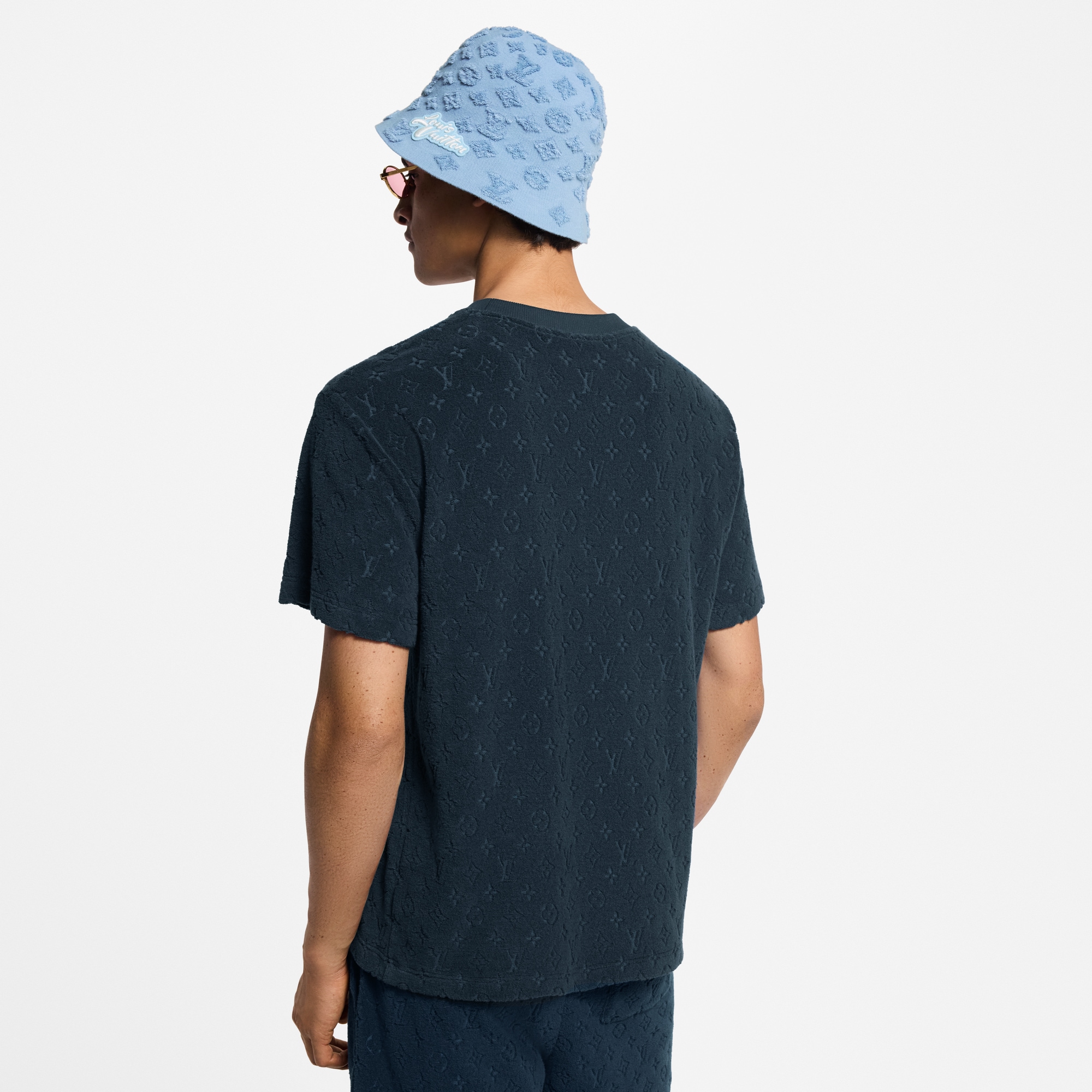 T-shirt in spugna con motivo Monogram  Uomo Abbigliamento T-Shirt e Polo | LOUIS VUITTON (Zoom prodotto)