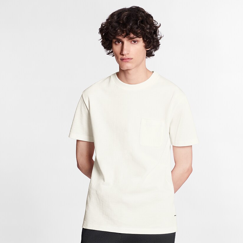 Ciabalù T-Shirt Uomo in Filo con Taschino Maglietta Maniche Corte Tinta Unita Bordi a Costine Scollo Tondo Slim Fit