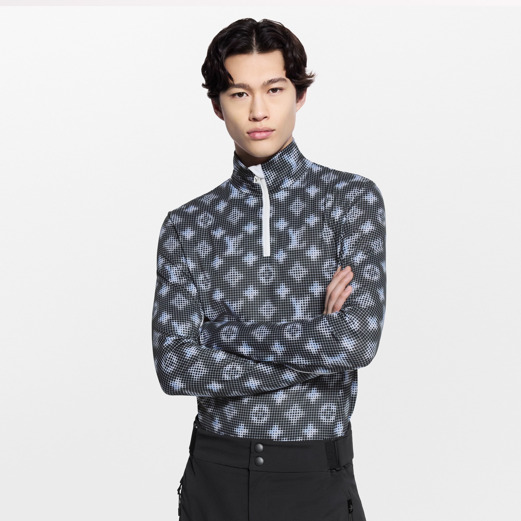 T-shirt tecnica a maniche lunghe con motivo Monogram  Uomo Abbigliamento T-Shirt e Polo | LOUIS VUITTON (Zoom prodotto)
