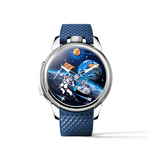 Tambour Galactique, orologio manuale, 46,7 mm, titanio e oro bianco Orologi Tutti gli orologi } | LOUIS VUITTON (Zoom prodotto)