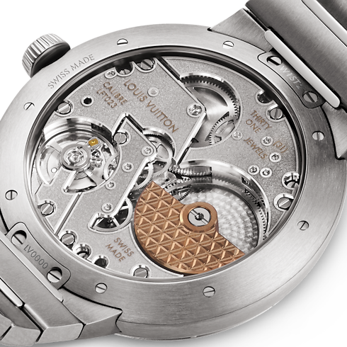 Tambour, orologio automatico, 40 mm, acciaio Orologi Tutti gli orologi } | LOUIS VUITTON (Zoom prodotto)