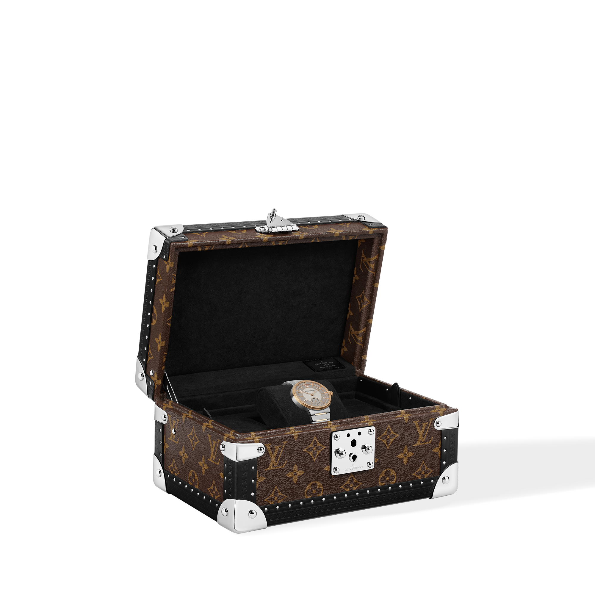 Tambour, orologio automatico, 40 mm, acciaio e oro rosa  Orologi Tutti gli orologi } | LOUIS VUITTON (Zoom prodotto)