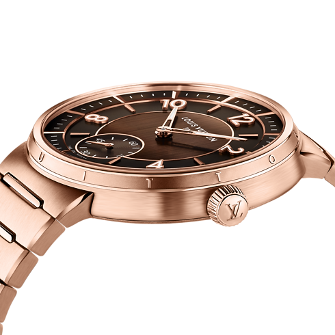 Tambour, orologio automatico, 40 mm, oro rosa Orologi Tutti gli orologi } | LOUIS VUITTON (Zoom prodotto)