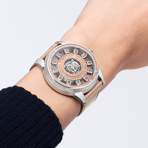 Tambour Spin Time Air Flying Tourbillon, orologio automatico, 42,5 mm, platino Orologi Tutti gli orologi } | LOUIS VUITTON (Zoom prodotto)