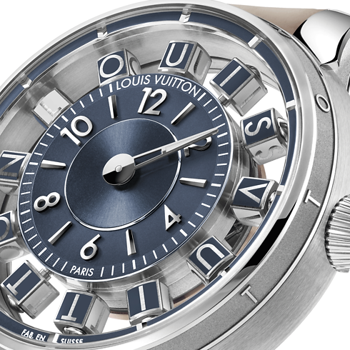 Tambour Spin Time Air, orologio automatico, 42,5 mm, oro bianco Orologi Tutti gli orologi } | LOUIS VUITTON (Zoom prodotto)