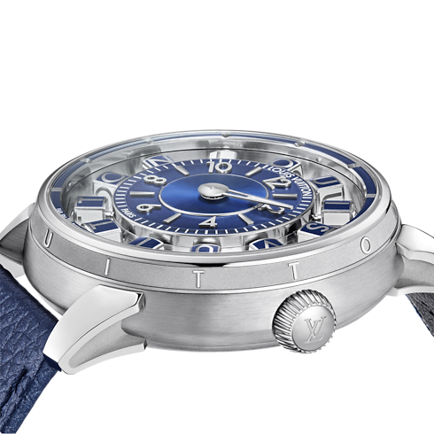 Tambour Spin Time Air, orologio automatico, 42,5 mm, oro bianco Orologi Tutti gli orologi } | LOUIS VUITTON (Zoom prodotto)