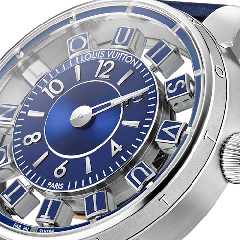Tambour Spin Time Air, orologio automatico, 42,5 mm, oro bianco Orologi Tutti gli orologi } | LOUIS VUITTON (Zoom prodotto)